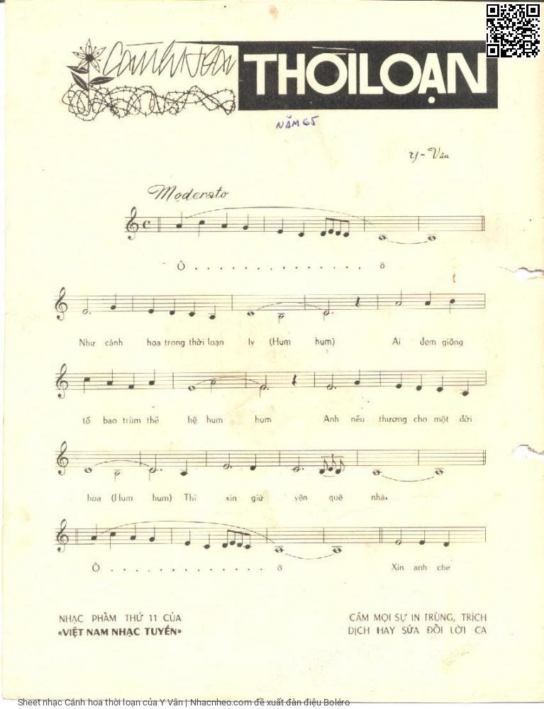 Page 2 of Sheet music PDF Cánh hoa thời loạn - Y Vân