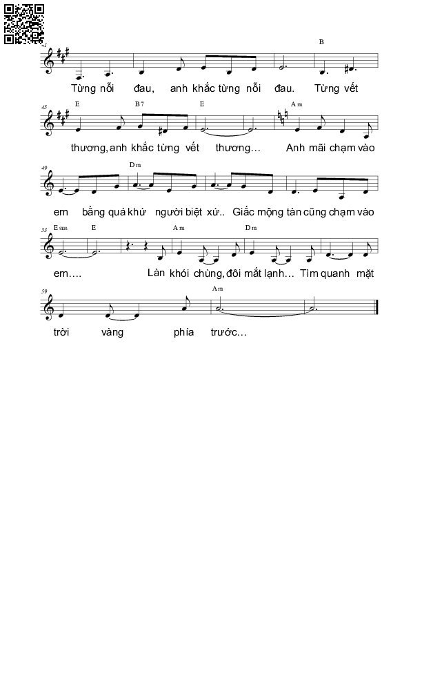 Page 2 of Sheet music PDF Khi anh chạm vào em - Vi Nguyễn