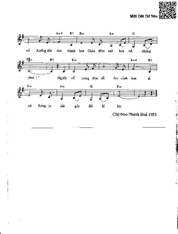 Page 2 of Sheet music PDF Cành hoa trắng - Phạm Duy