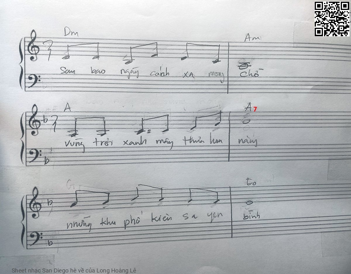 Page 2 of Sheet music PDF San Diego hè về - Long Hoàng Lê