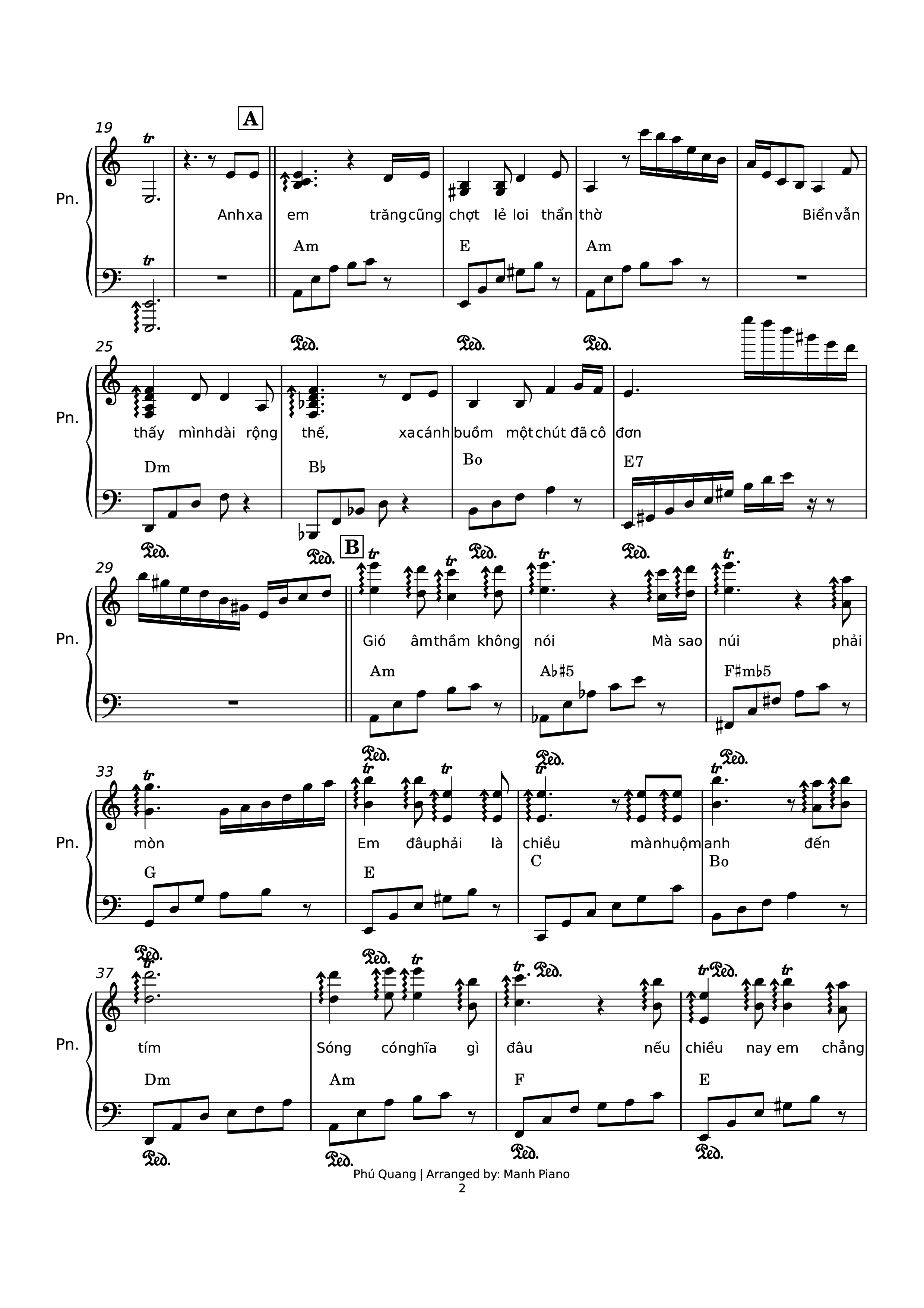 Page 2 of Sheet music PDF Biển, Nỗi Nhớ Và Em Piano cover - Hữu Thỉnh