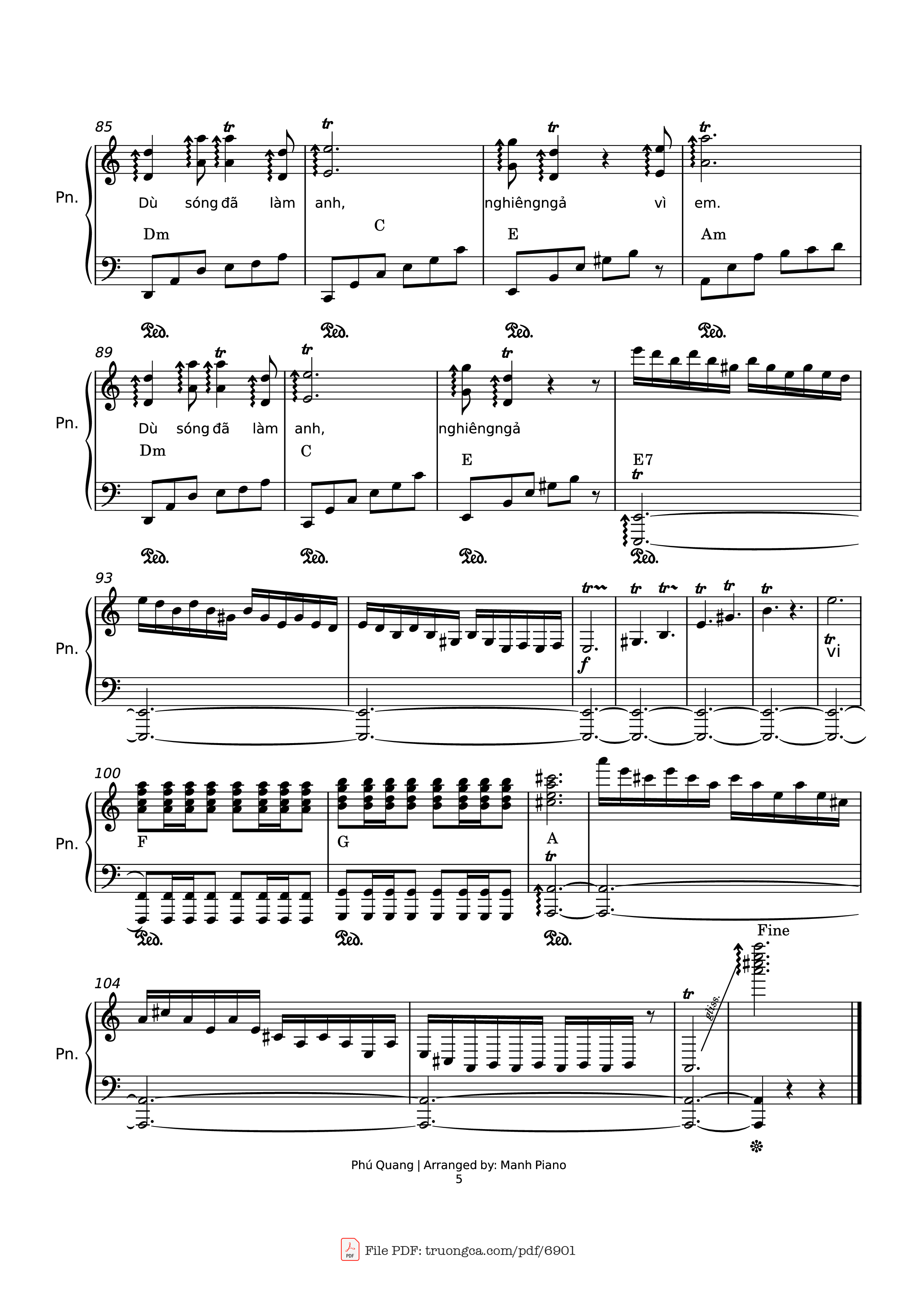 Page 5 of Sheet music PDF Biển, Nỗi Nhớ Và Em Piano cover - Hữu Thỉnh