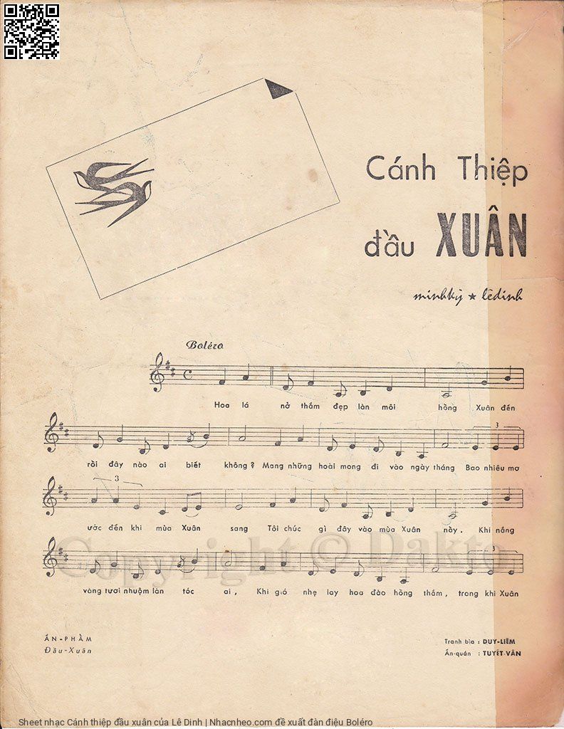 Page 2 of Sheet music PDF Cánh thiệp đầu xuân - Lê Dinh