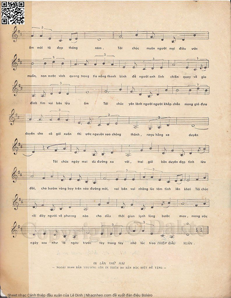 Page 3 of Sheet music PDF Cánh thiệp đầu xuân - Lê Dinh