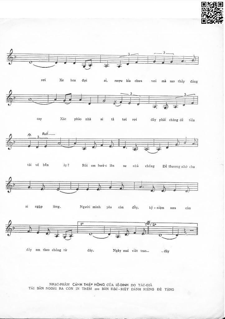 Page 3 of Sheet music PDF Cánh thiệp hồng - Lê Dinh