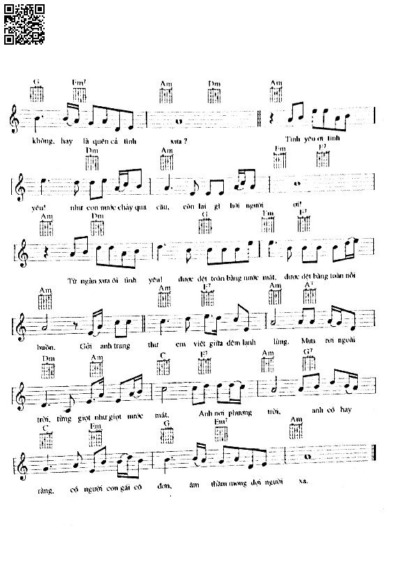 Page 2 of Sheet music PDF Cánh thư quê nhà - Nhật Ngân