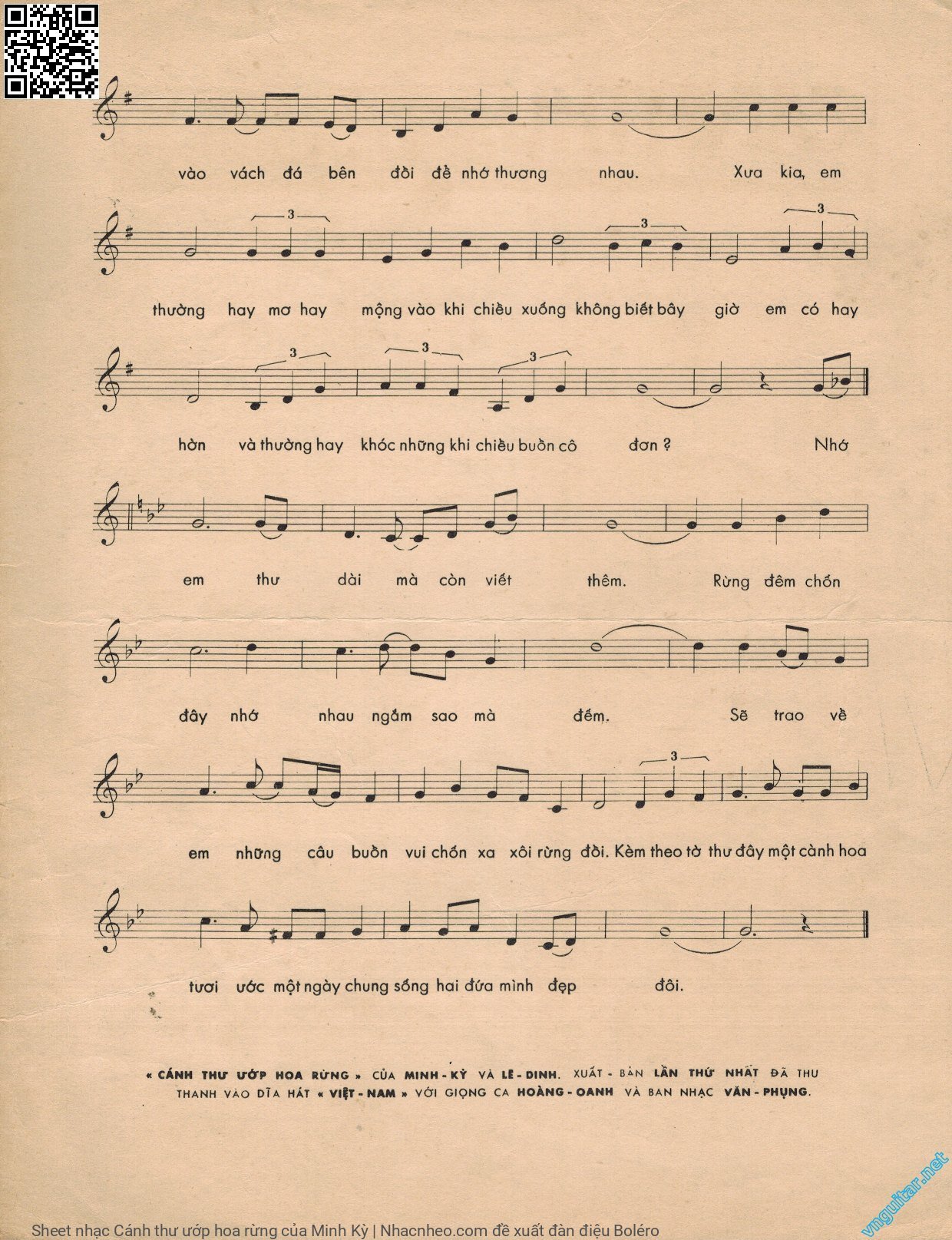 Page 3 of Sheet music PDF Cánh thư ướp hoa rừng - Minh Kỳ