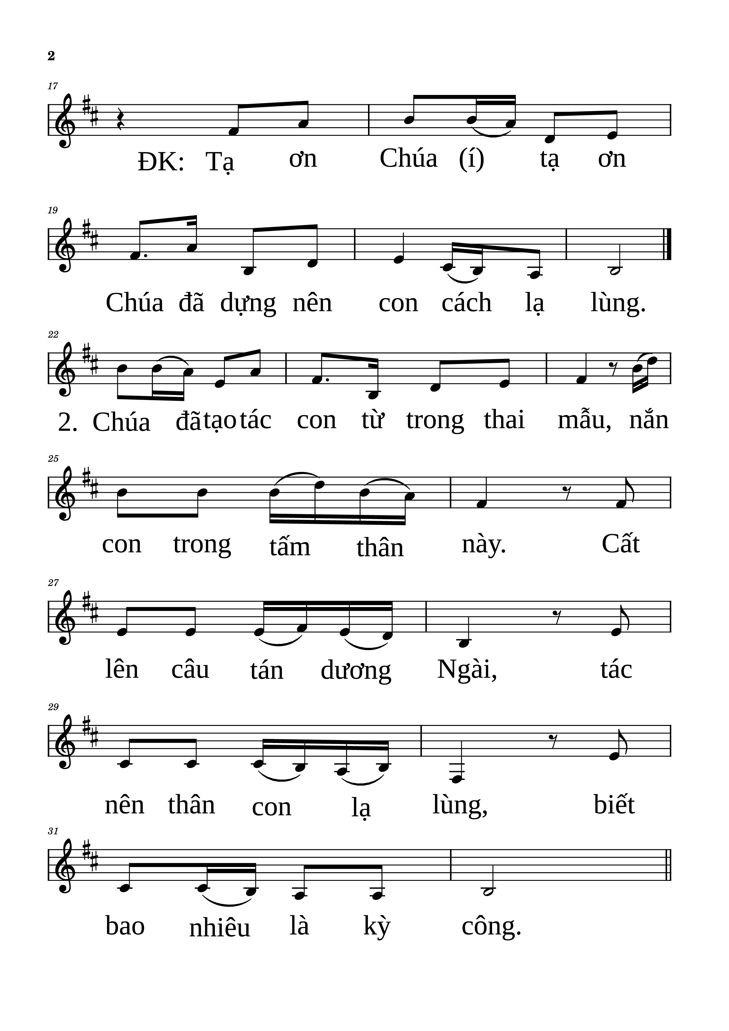 Page 2 of Sheet music PDF Thánh Vịnh 138 (Thánh Gioan Tẩy Giả) - Lm. Thái Nguyên