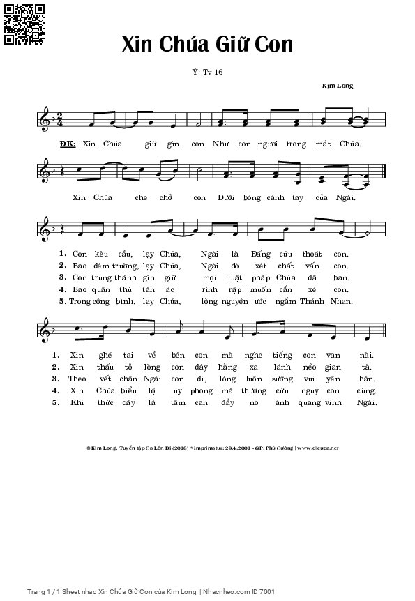 Xin Chúa giữ gìn con như con ngươi trong mắt Chúa, Trang 2