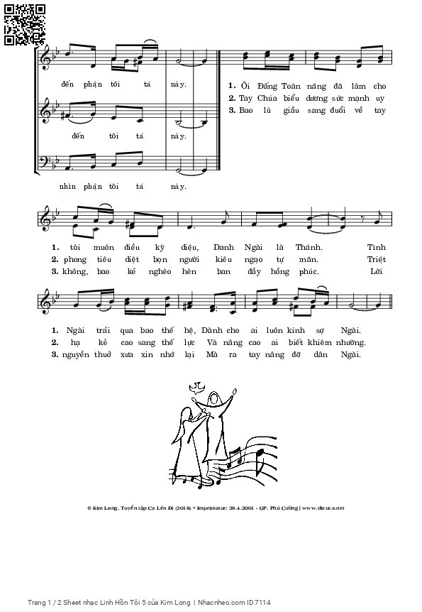Page 2 of Sheet music PDF Linh Hồn Tôi 5 - Kim Long