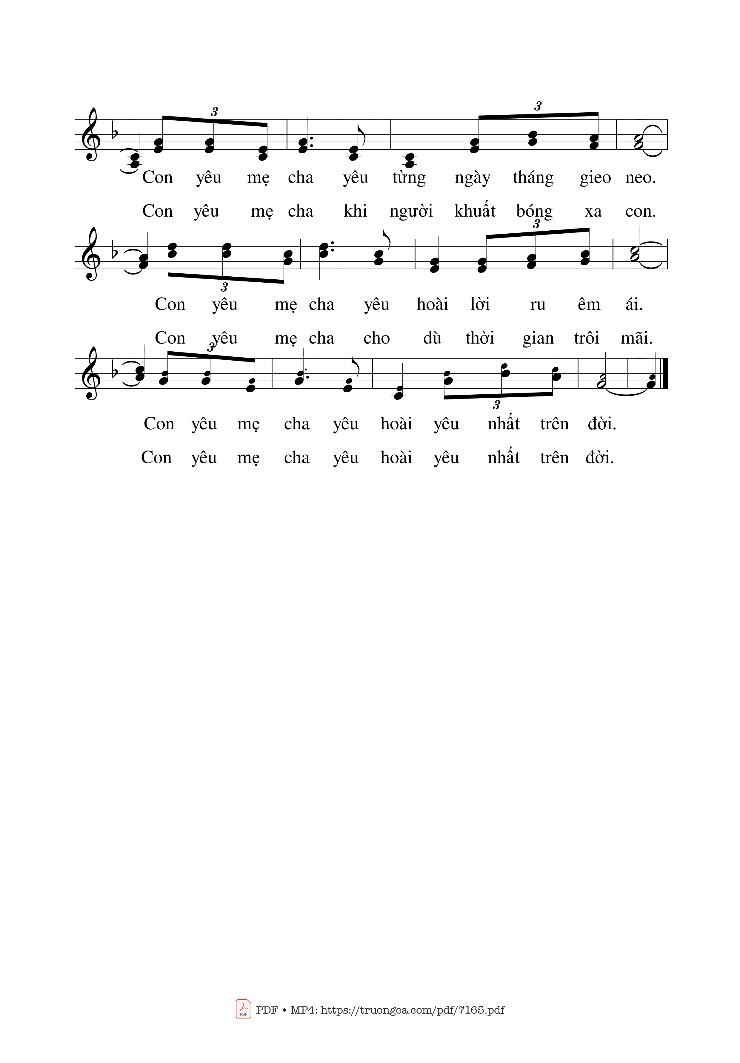 Page 2 of Sheet music PDF Ngày Con Khôn Lớn - Châu Linh