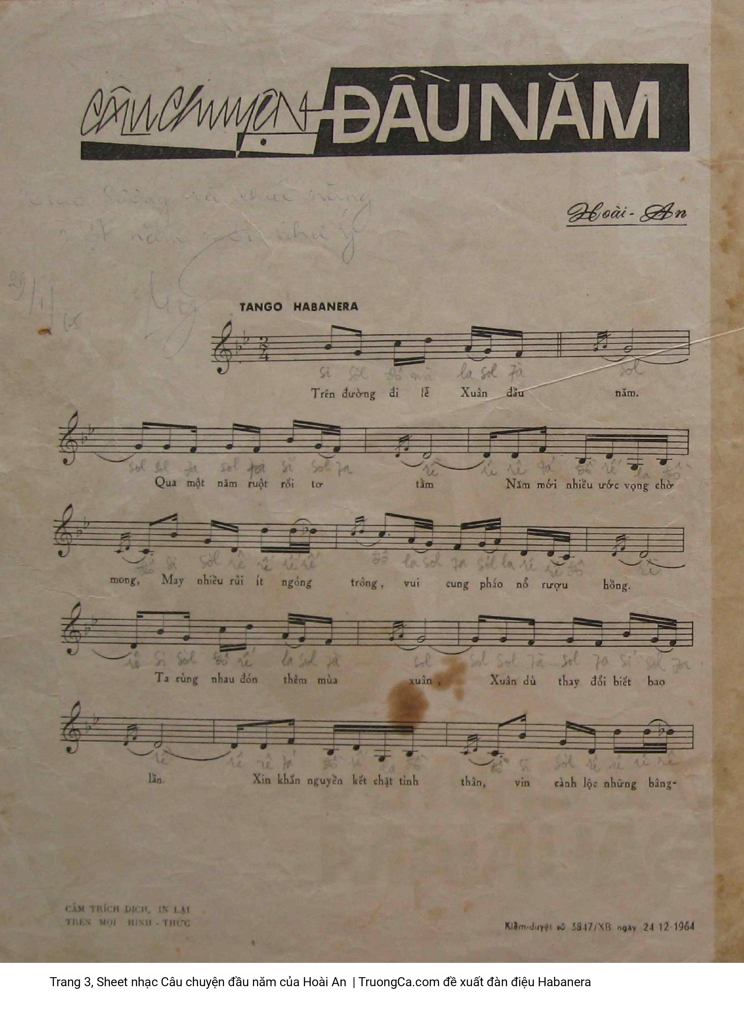 Page 3 of Sheet music PDF Câu chuyện đầu năm - Hoài An