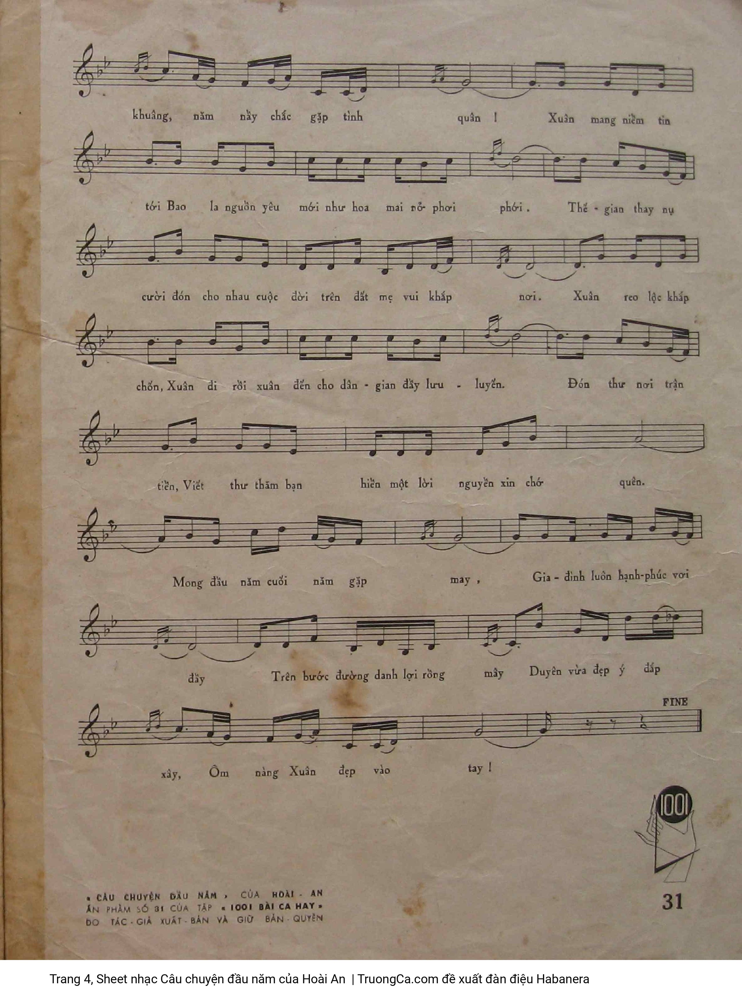 Page 4 of Sheet music PDF Câu chuyện đầu năm - Hoài An