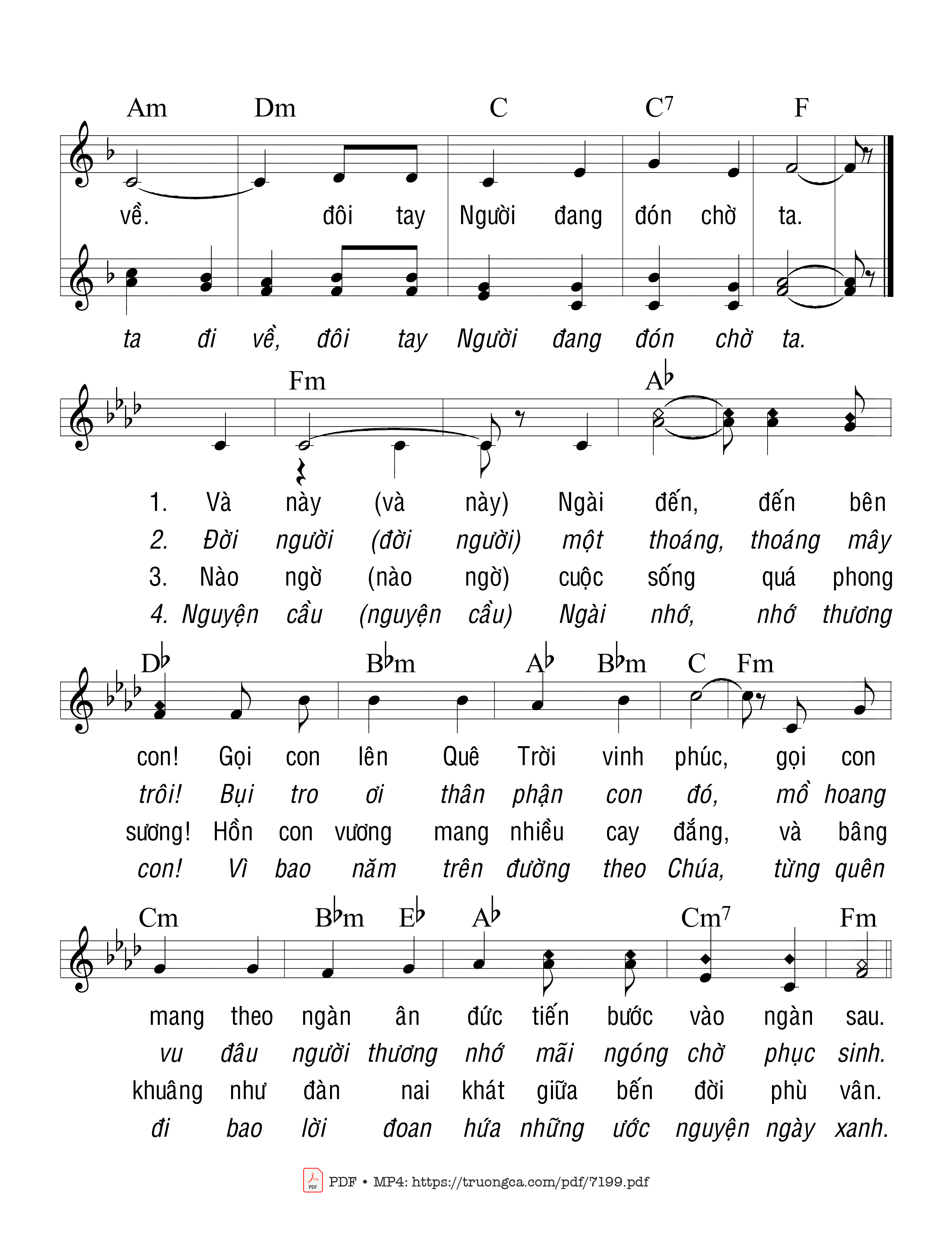 Page 2 of Sheet music PDF Về Cõi Thiên Thu - Trầm Hương