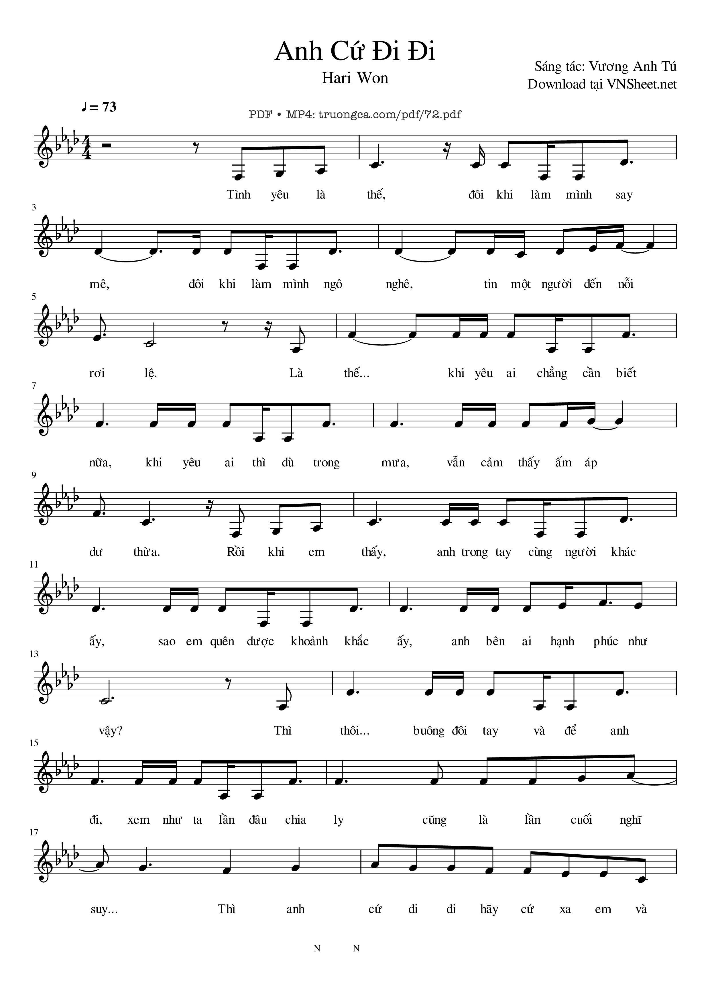 Anh cứ đi đi - Vương Anh Tú