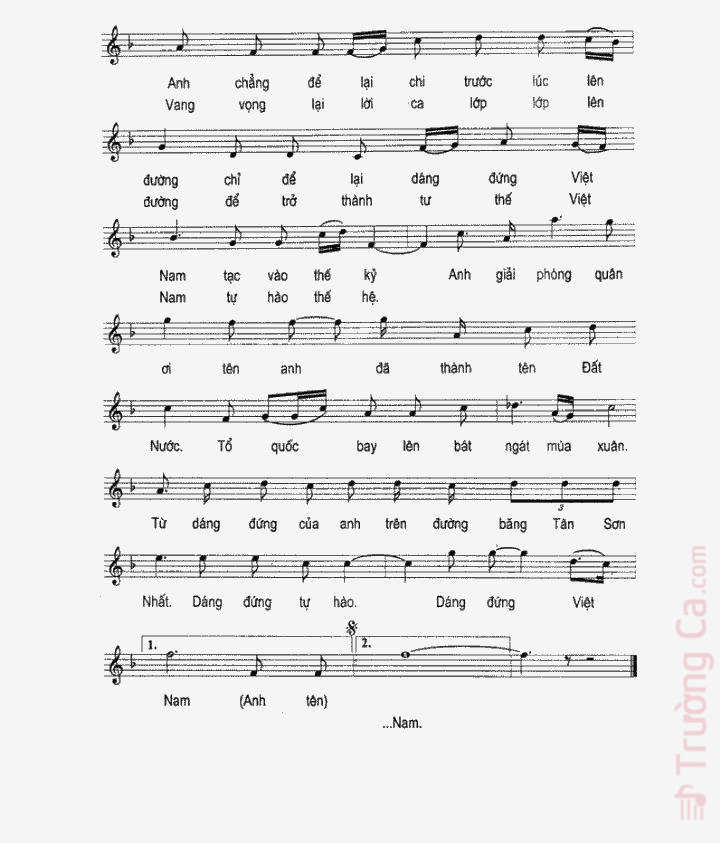 Anh tên gì hỡi anh yêu quý Anh vẫn đứng lặng im như bức thành đồng, Trang 2