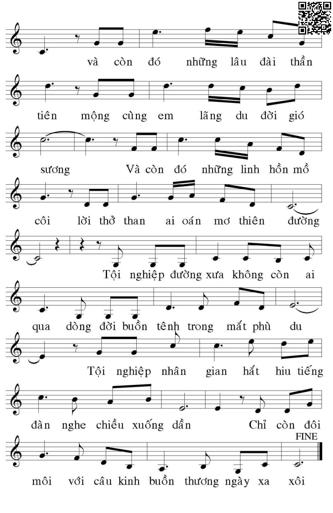 Page 2 of Sheet music PDF Câu kinh buồn - A Khuê