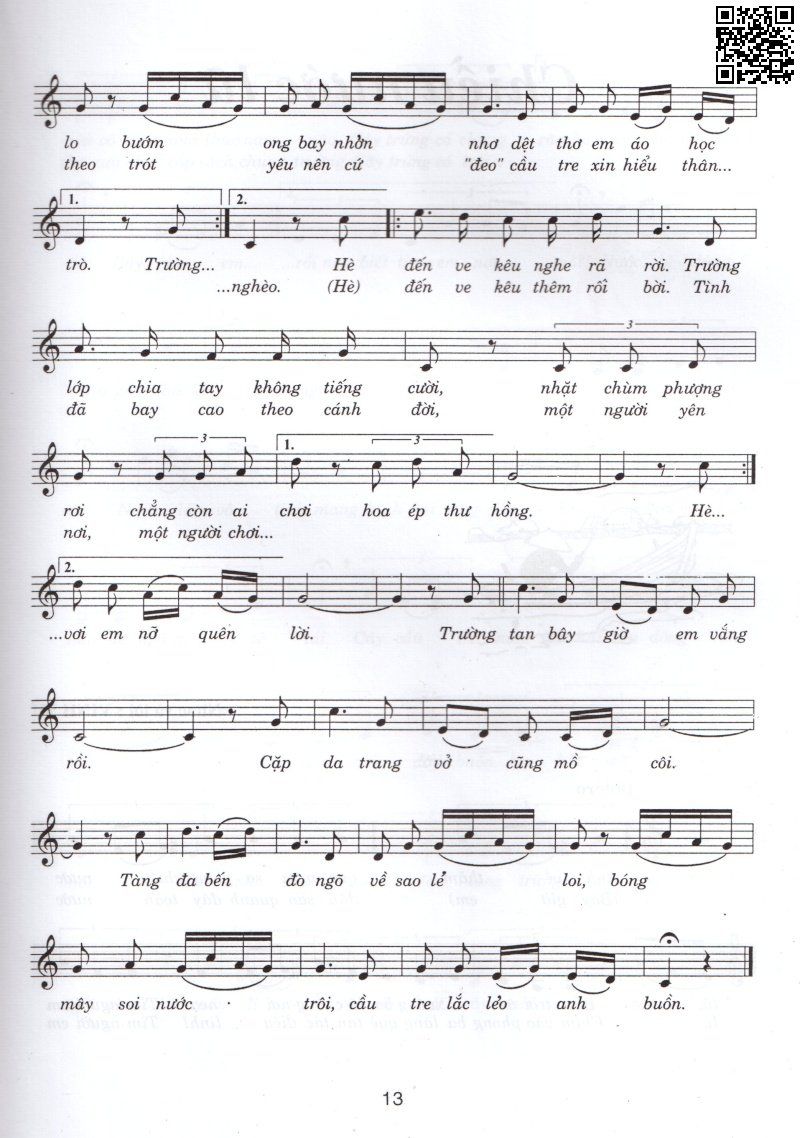 Page 2 of Sheet music PDF Cầu tre kỷ niệm - Vinh Sử