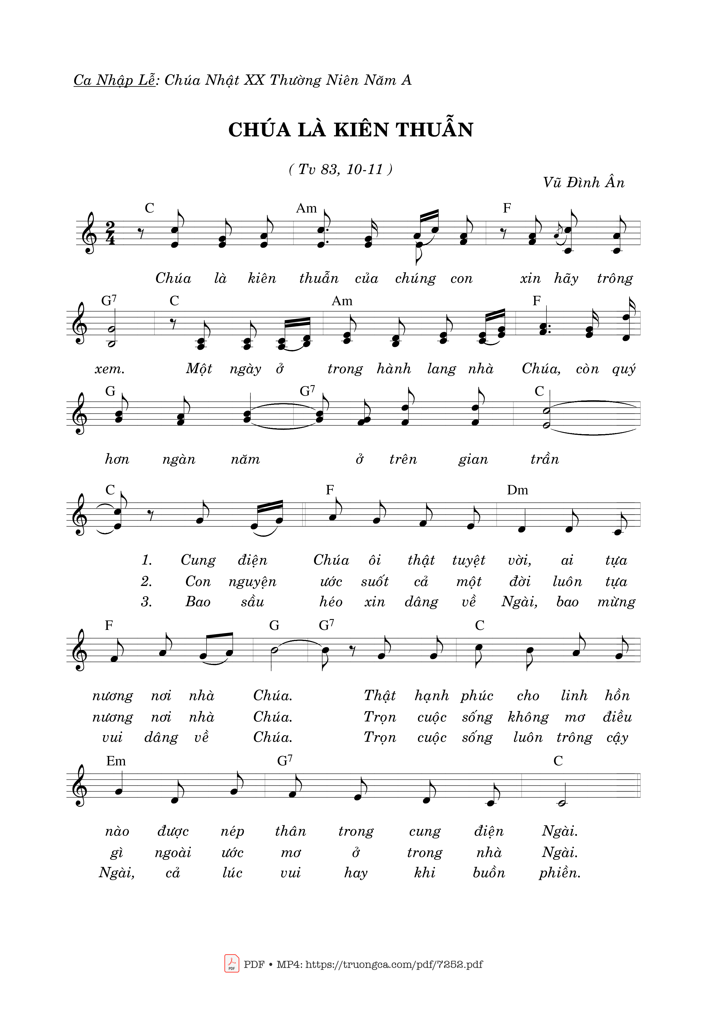 Page 1 of Sheet music PDF Lòng Tin Chúa (Thánh Vịnh 83) - Vũ Đình Ân