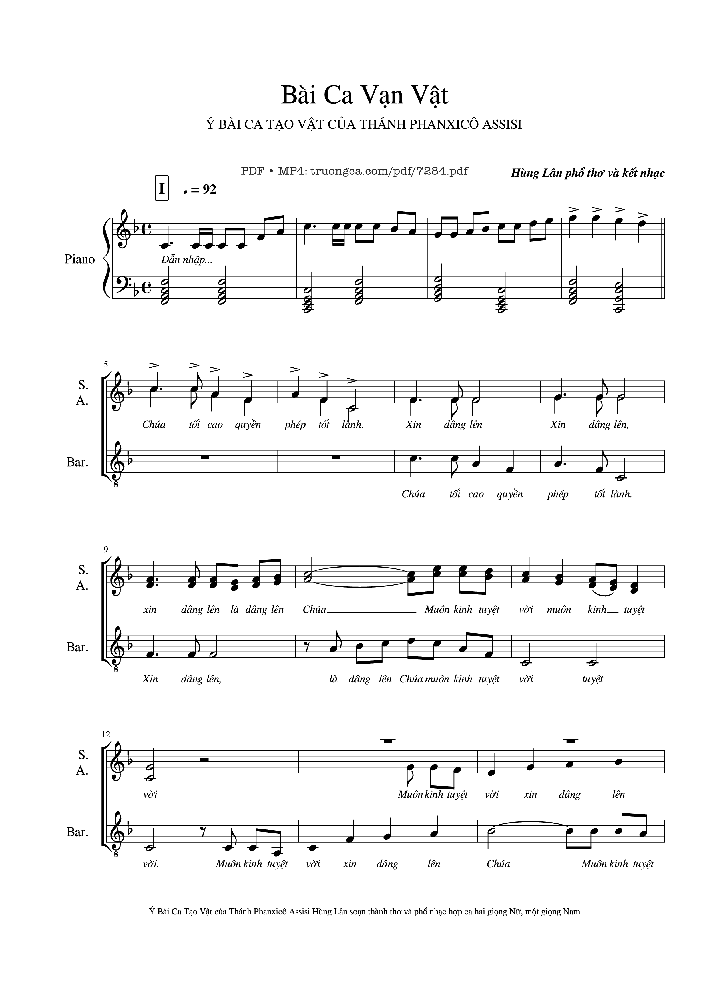 Bài Ca Vạn Vật - Hùng Lân