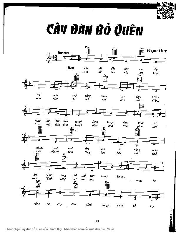Page 3 of Sheet music PDF Cây đàn bỏ quên - Phạm Duy