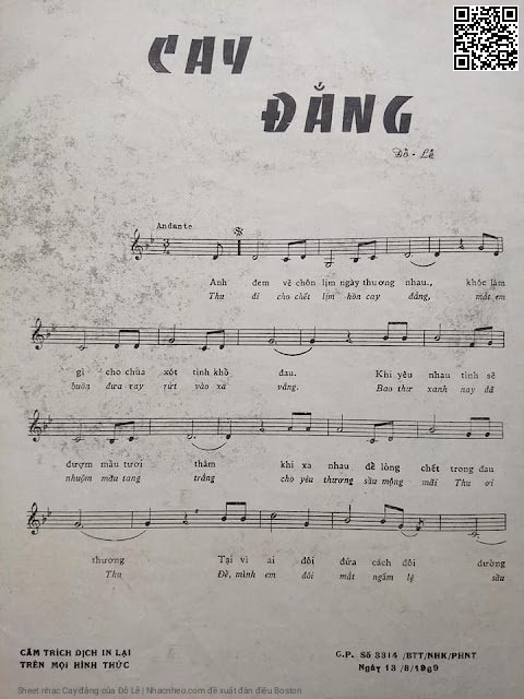 Page 2 of Sheet music PDF Cay đắng - Đỗ Lễ