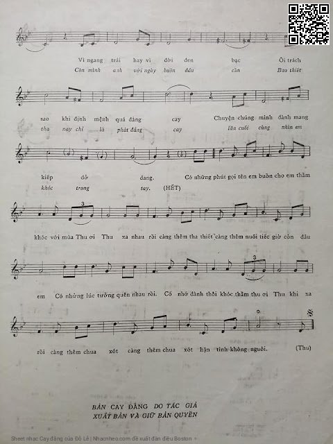 Page 3 of Sheet music PDF Cay đắng - Đỗ Lễ