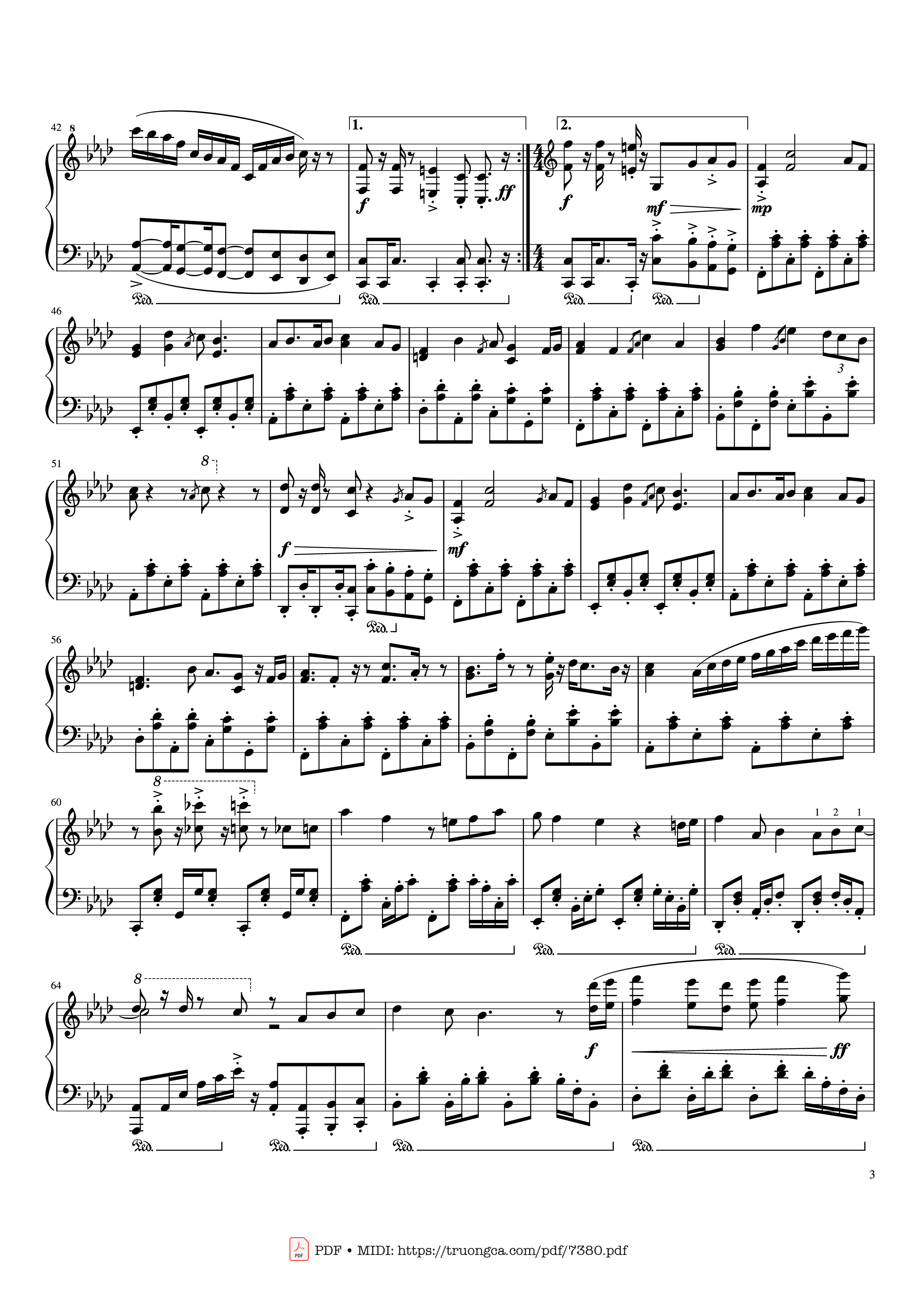 Page 3 of Sheet music PDF Detective Conan Main Theme Piano - Katsuo Ono Band