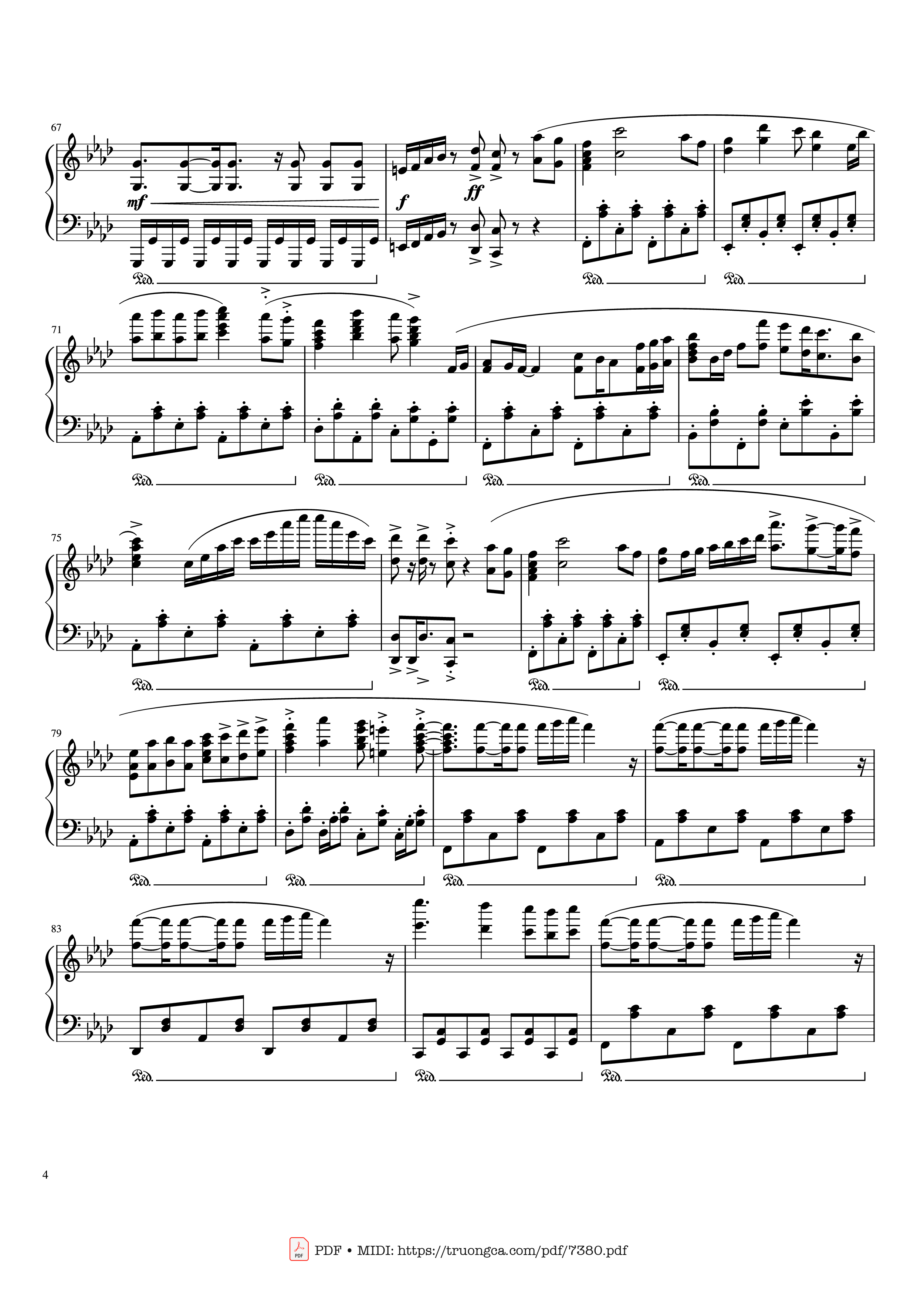 Page 4 of Sheet music PDF Detective Conan Main Theme Piano - Katsuo Ono Band