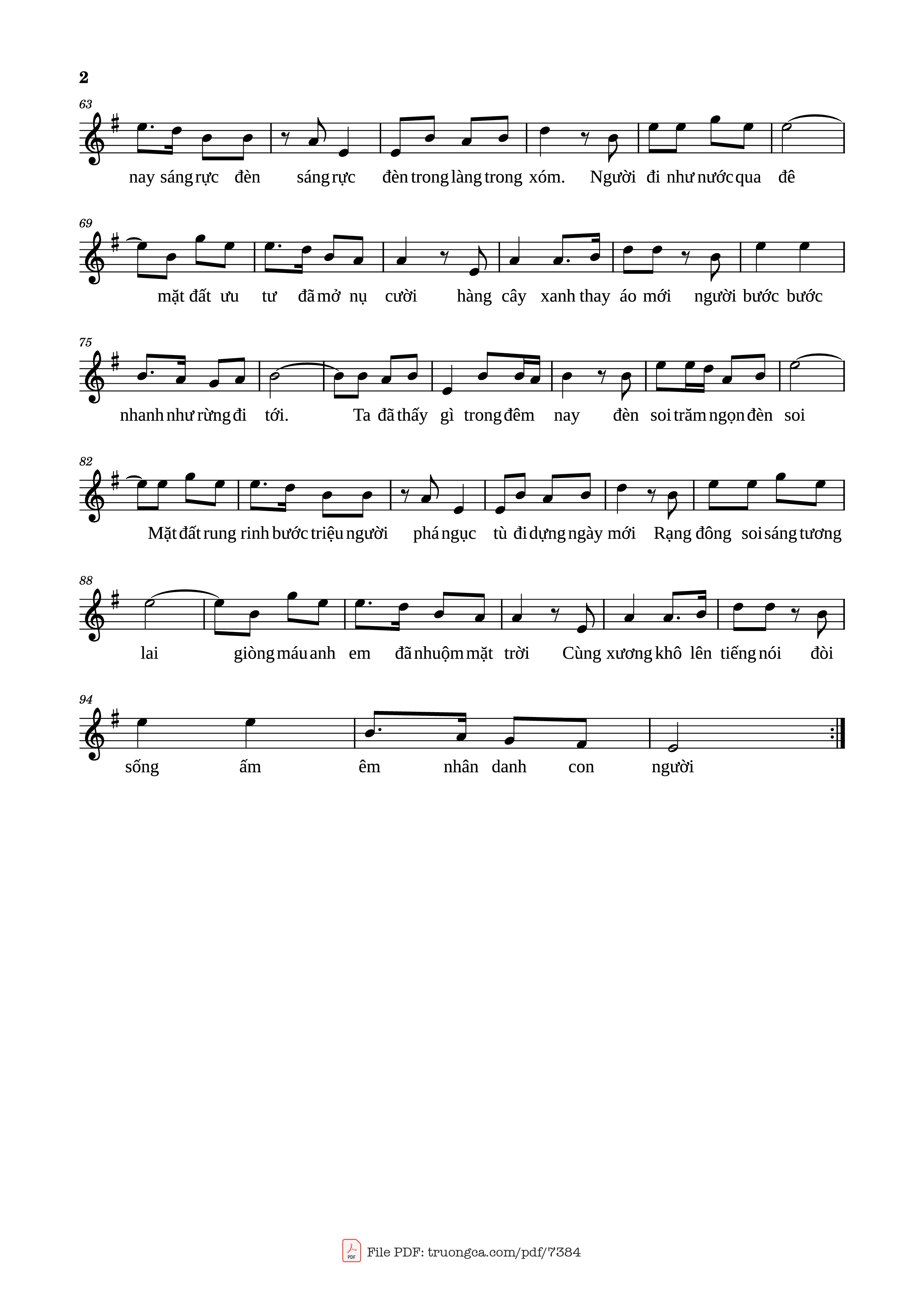 Page 2 of Sheet music PDF Ta đã thấy gì trong đêm nay - Trịnh Công Sơn