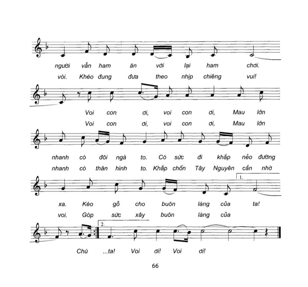 Page 2 of Sheet music PDF Chú Voi Con Ở Bản Đôn - Phạm Tuyên