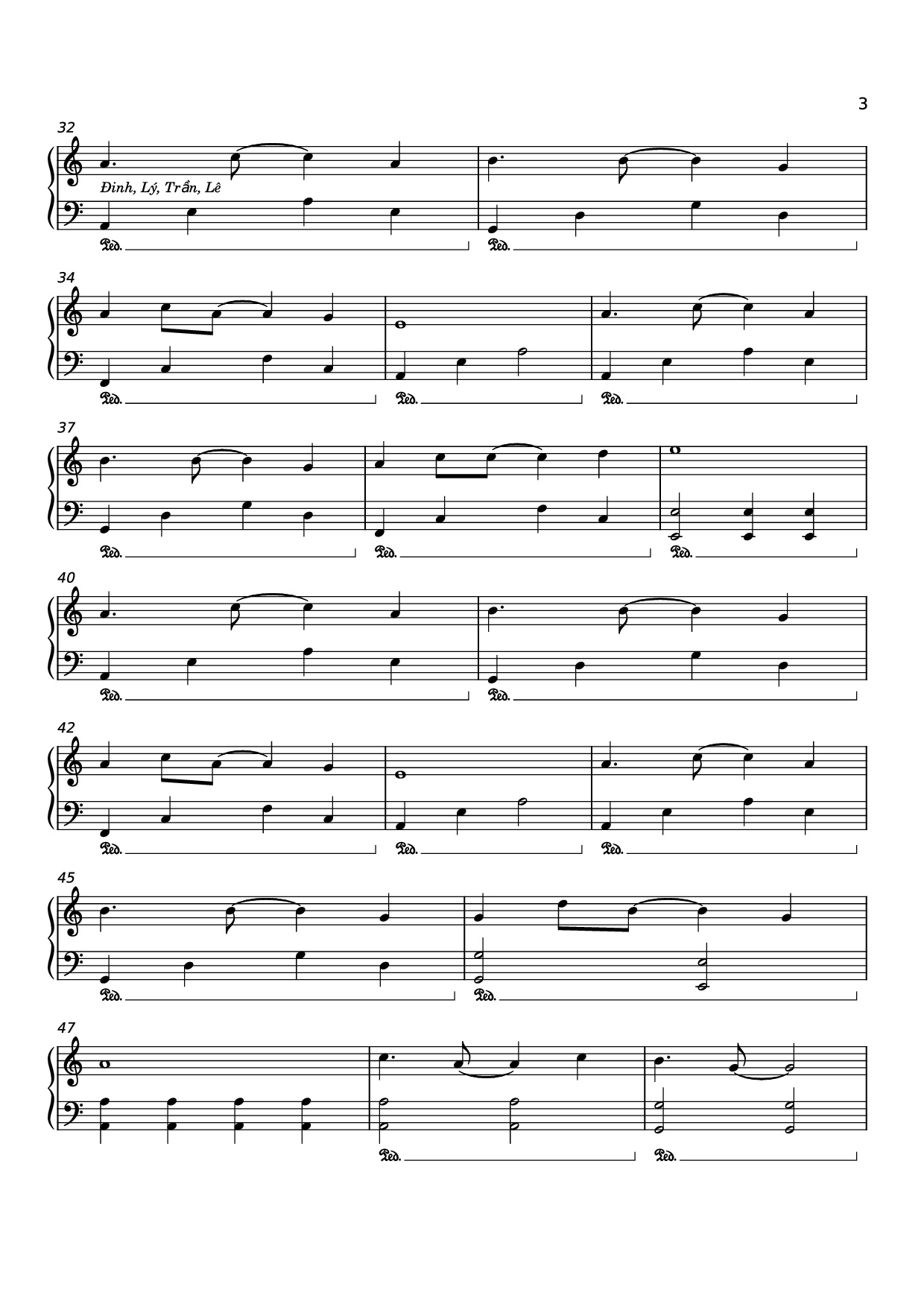 Page 3 of Sheet music PDF Hào Khí Việt Nam Piano Solo - Holy Thắng