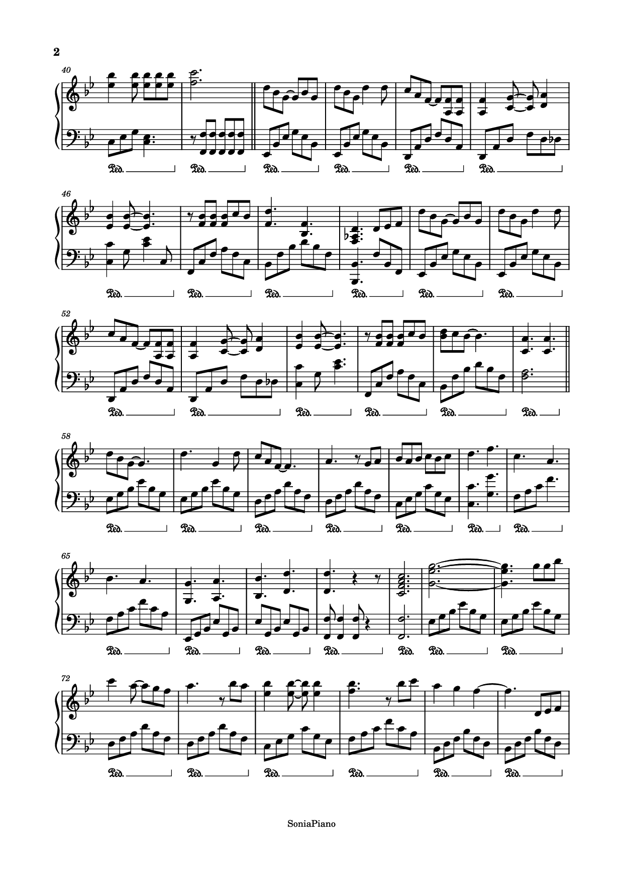Page 2 of Sheet music PDF Piano Vết Mưa Piano Solo - Vũ Cát Tường