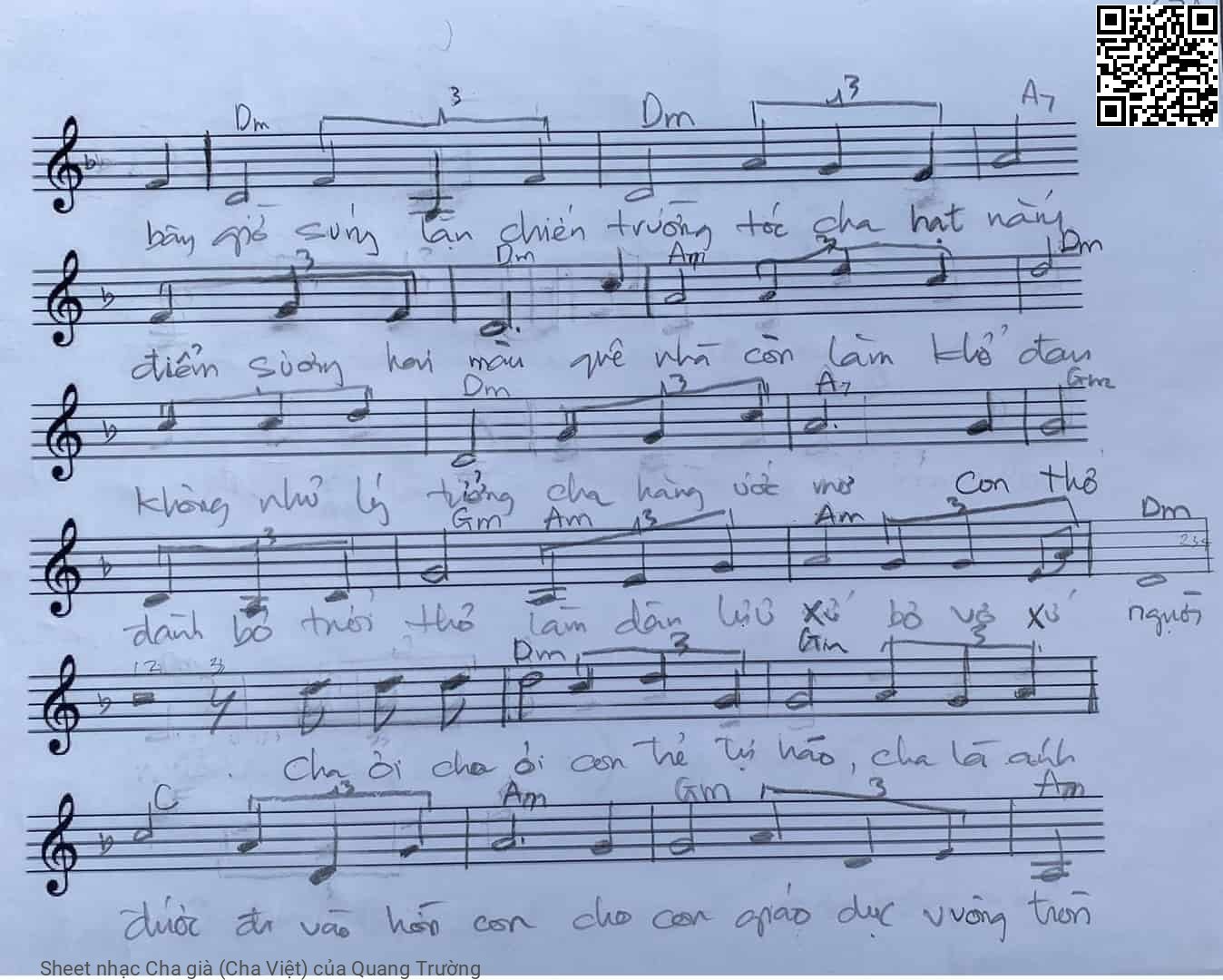 Page 2 of Sheet music PDF Cha già (Cha Việt) - Quang Trường