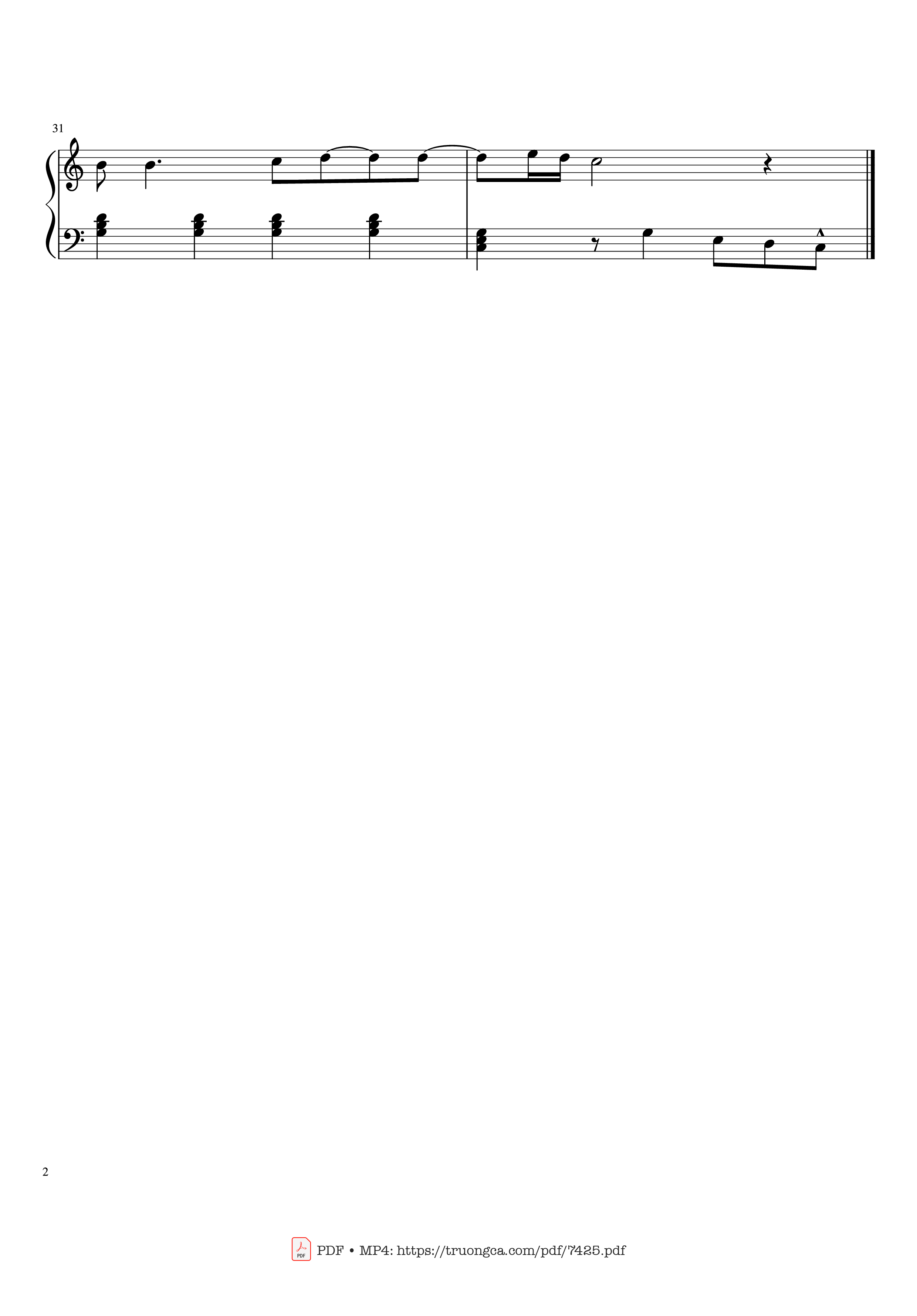 Page 2 of Sheet music PDF Feliz Navidad Piano Easy - Jose Feliciano