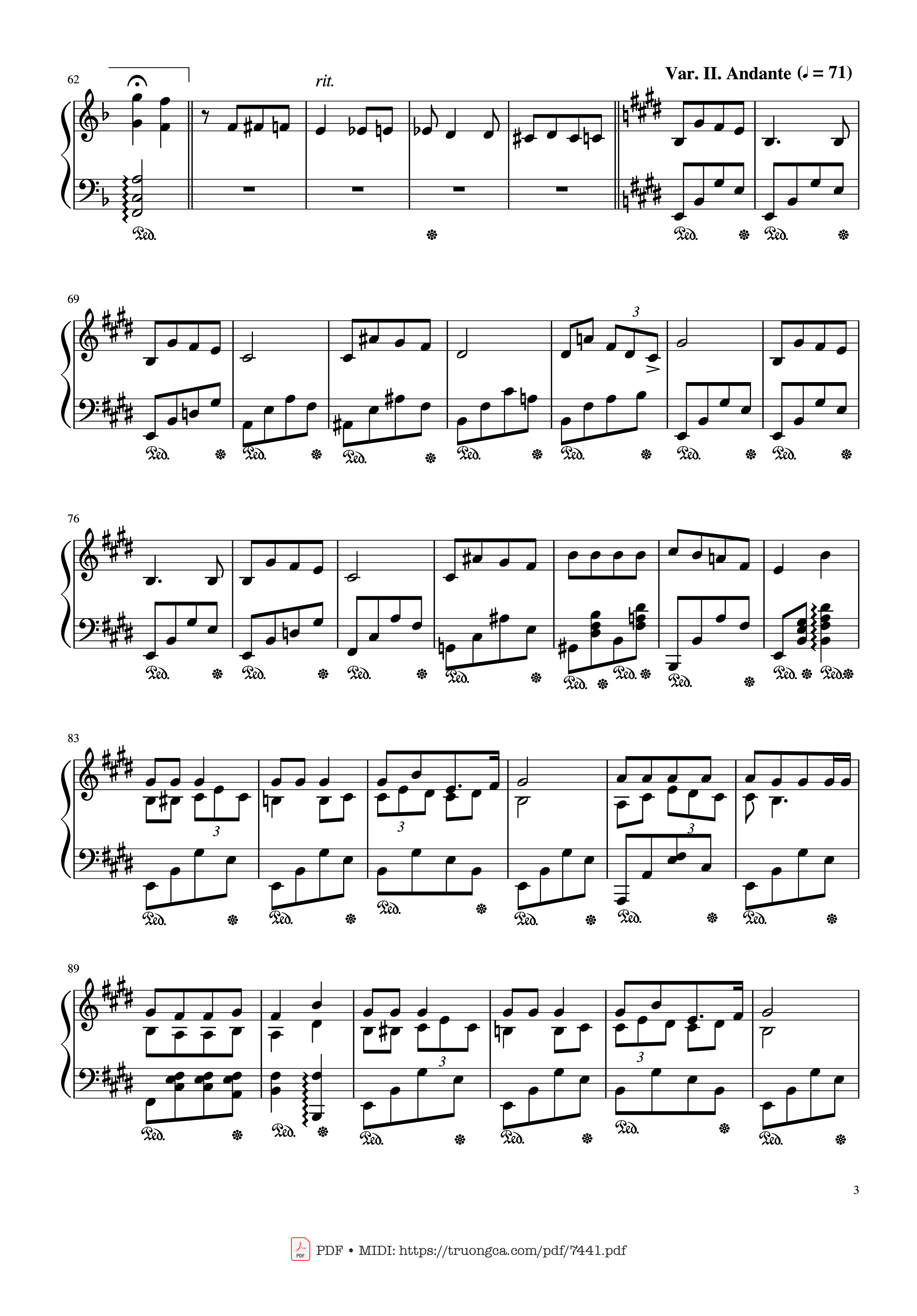 Page 3 of Sheet music PDF Jingle Bells Variations Piano - Nhạc Ngoại