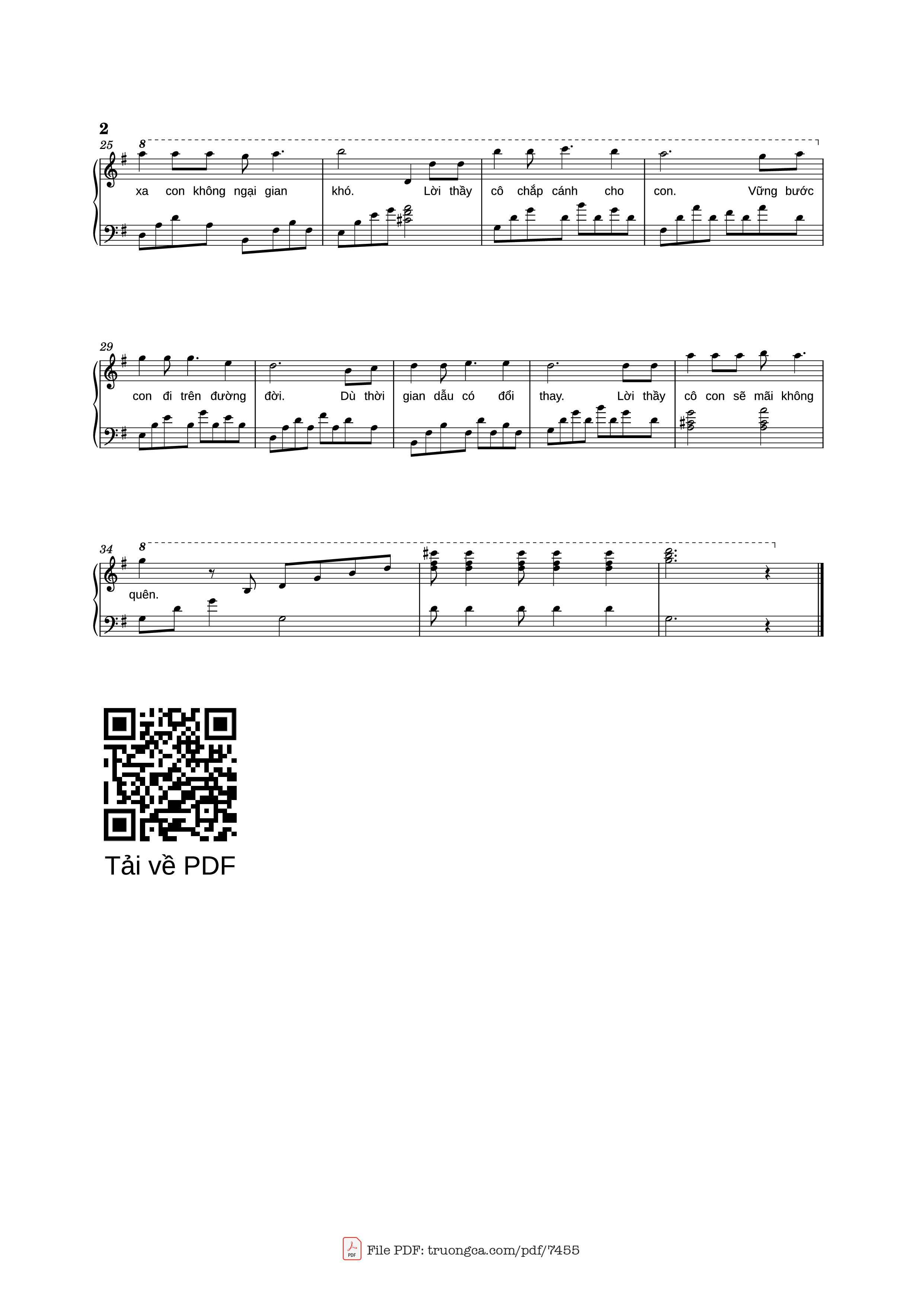 Lời thầy cô con mãi luôn ghi trong tim Mãi khắc ghi bao công ơn của thầy, Trang 2