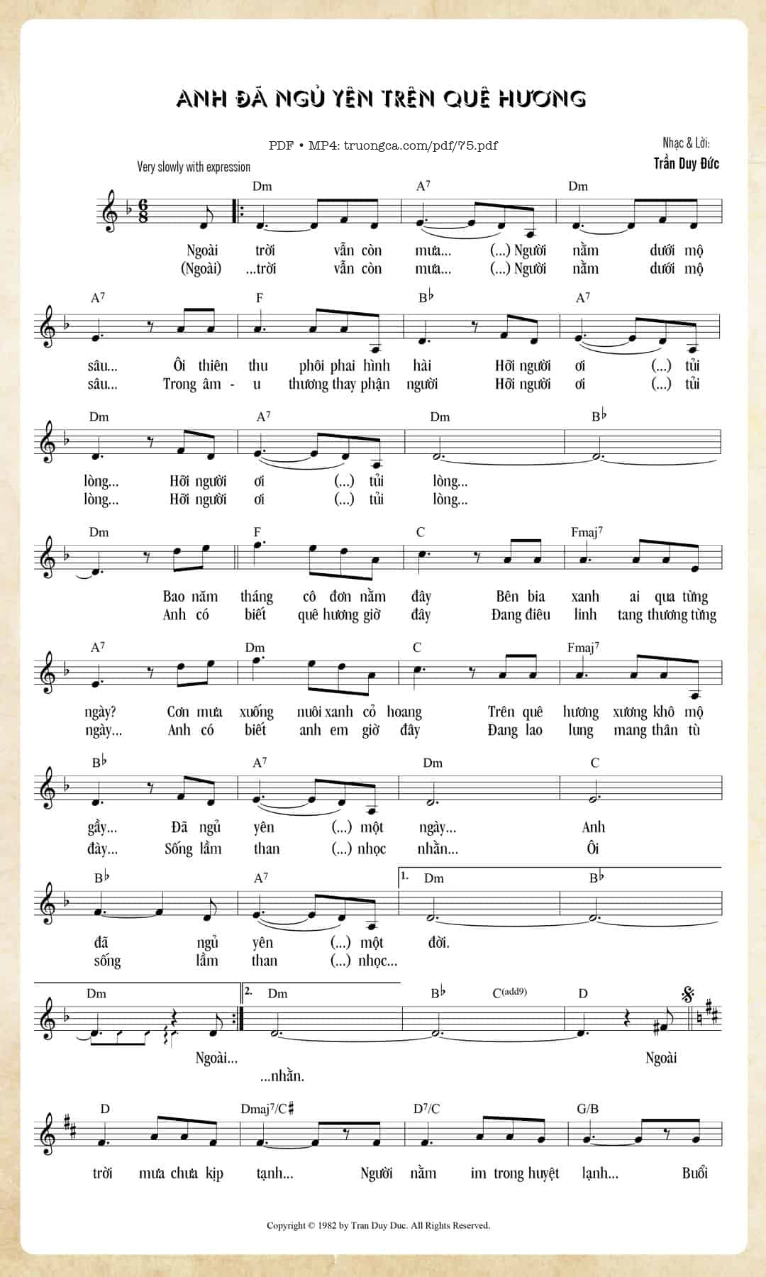 Anh đã ngủ yên trên quê hương