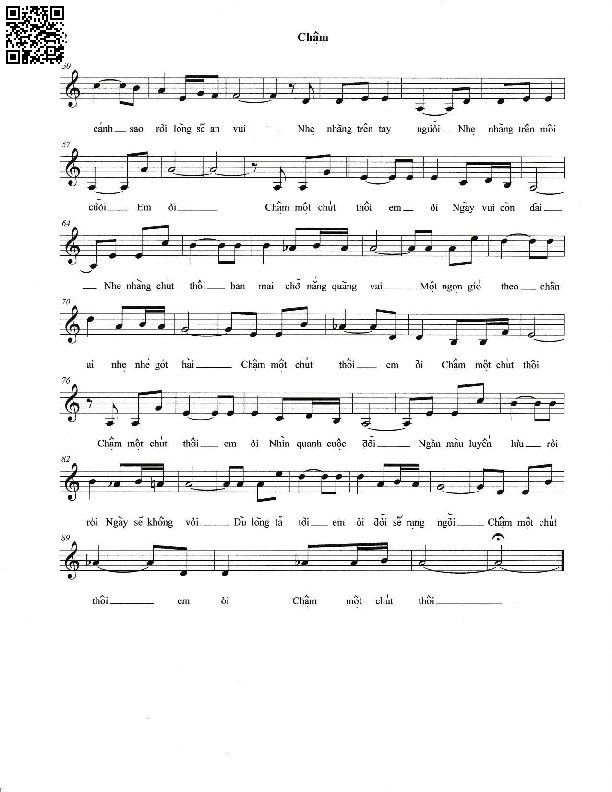 Page 2 of Sheet music PDF Chậm - Việt Phương