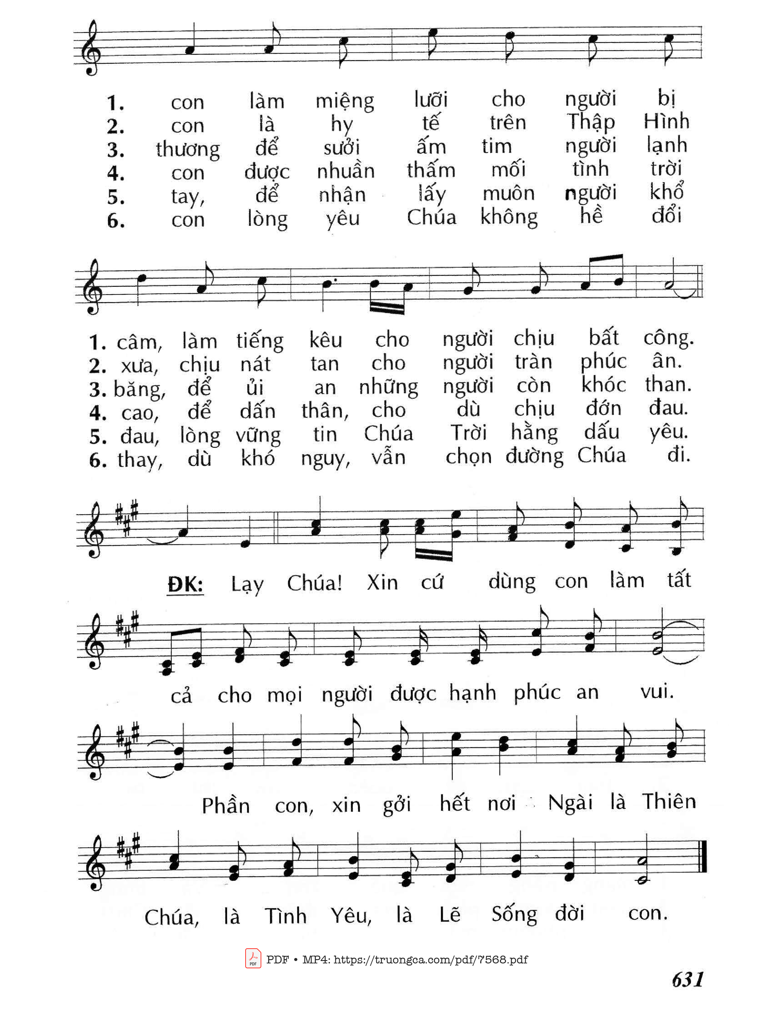 Page 2 of Sheet music PDF Xin Cứ Dùng Con - Huy Hoàng