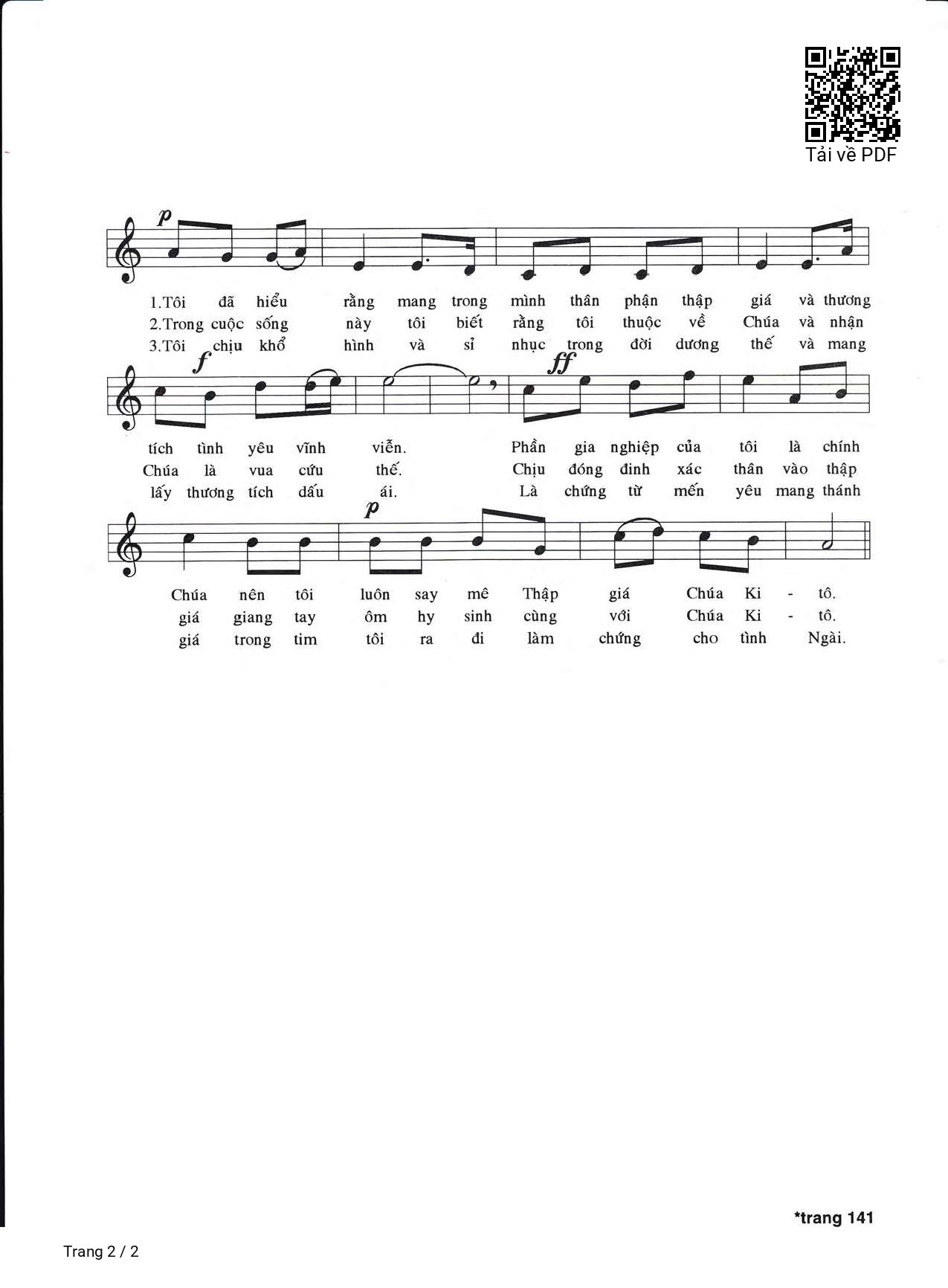 Page 2 of Sheet music PDF Phần Gia Nghiệp Tình Yêu (gl. 6) - Văn Chi