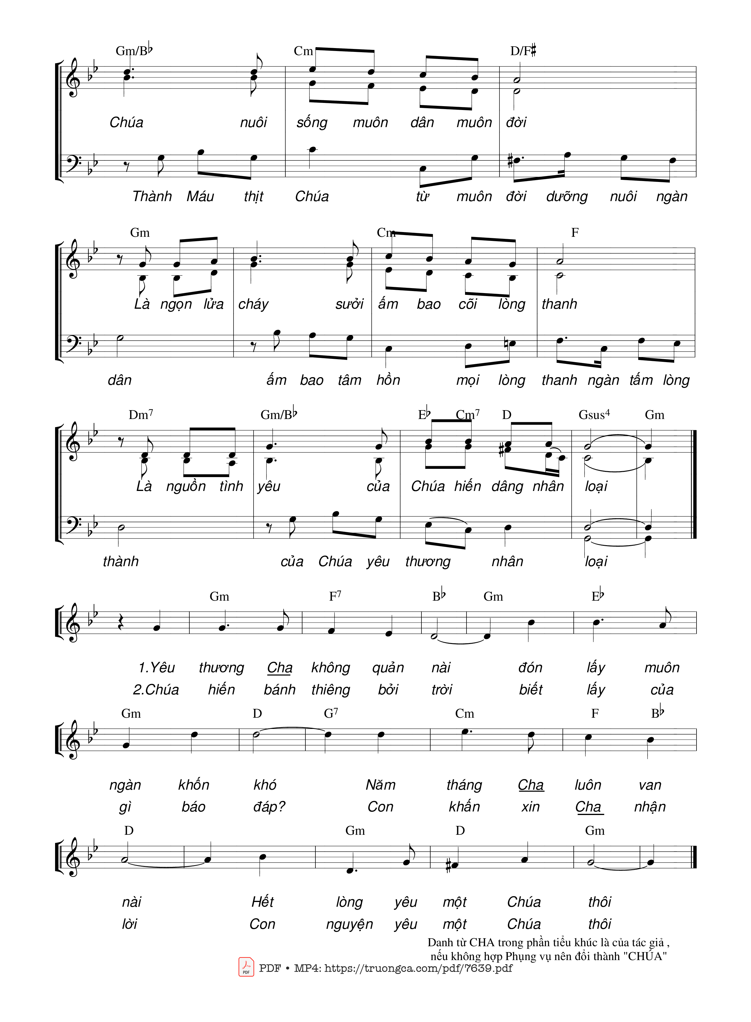 Page 2 of Sheet music PDF Tình Cha - Hải Ánh