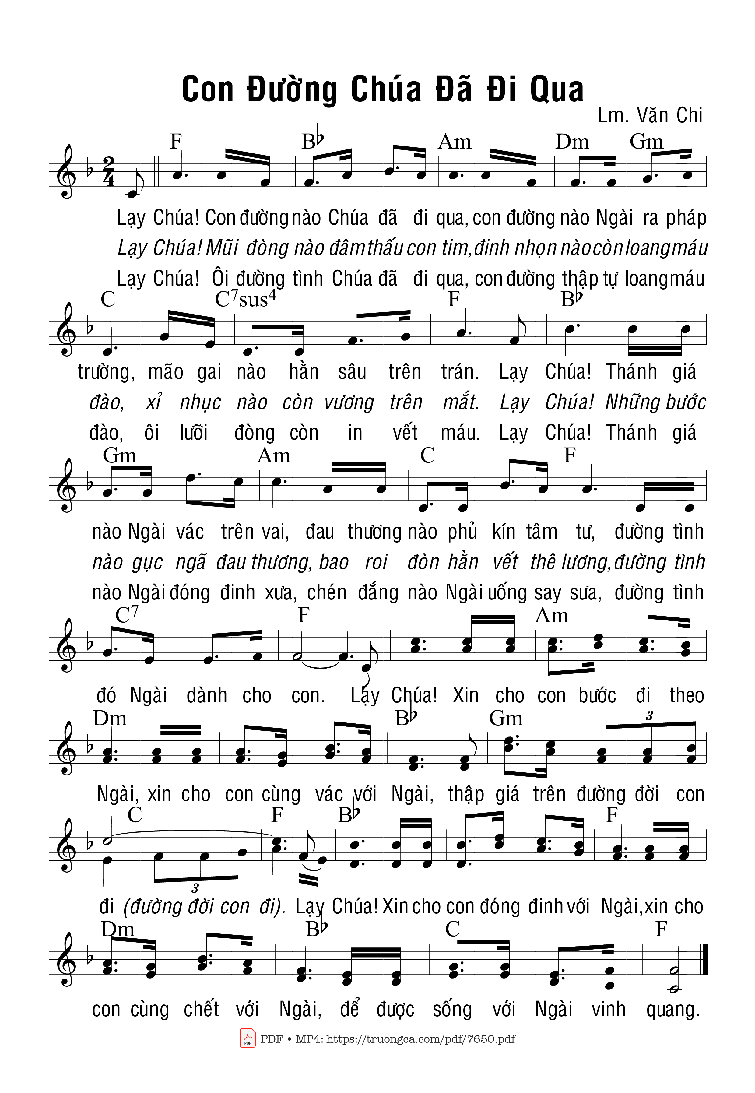 Con đường Chúa đã đi Qua