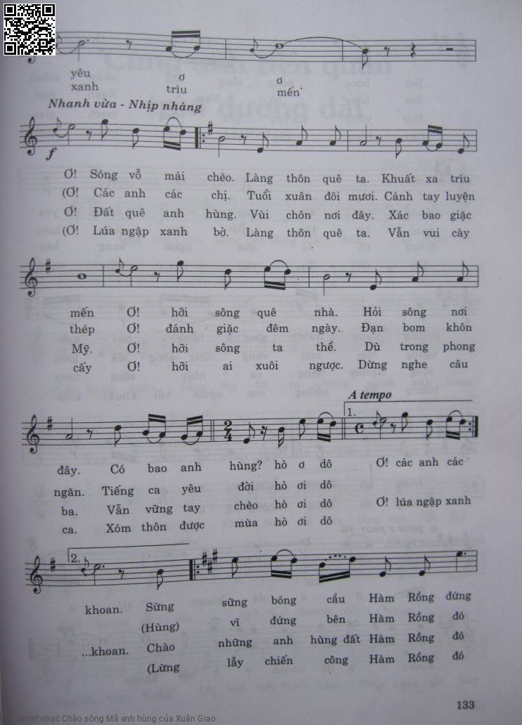 Page 2 of Sheet music PDF Chào sông Mã anh hùng - Xuân Giao