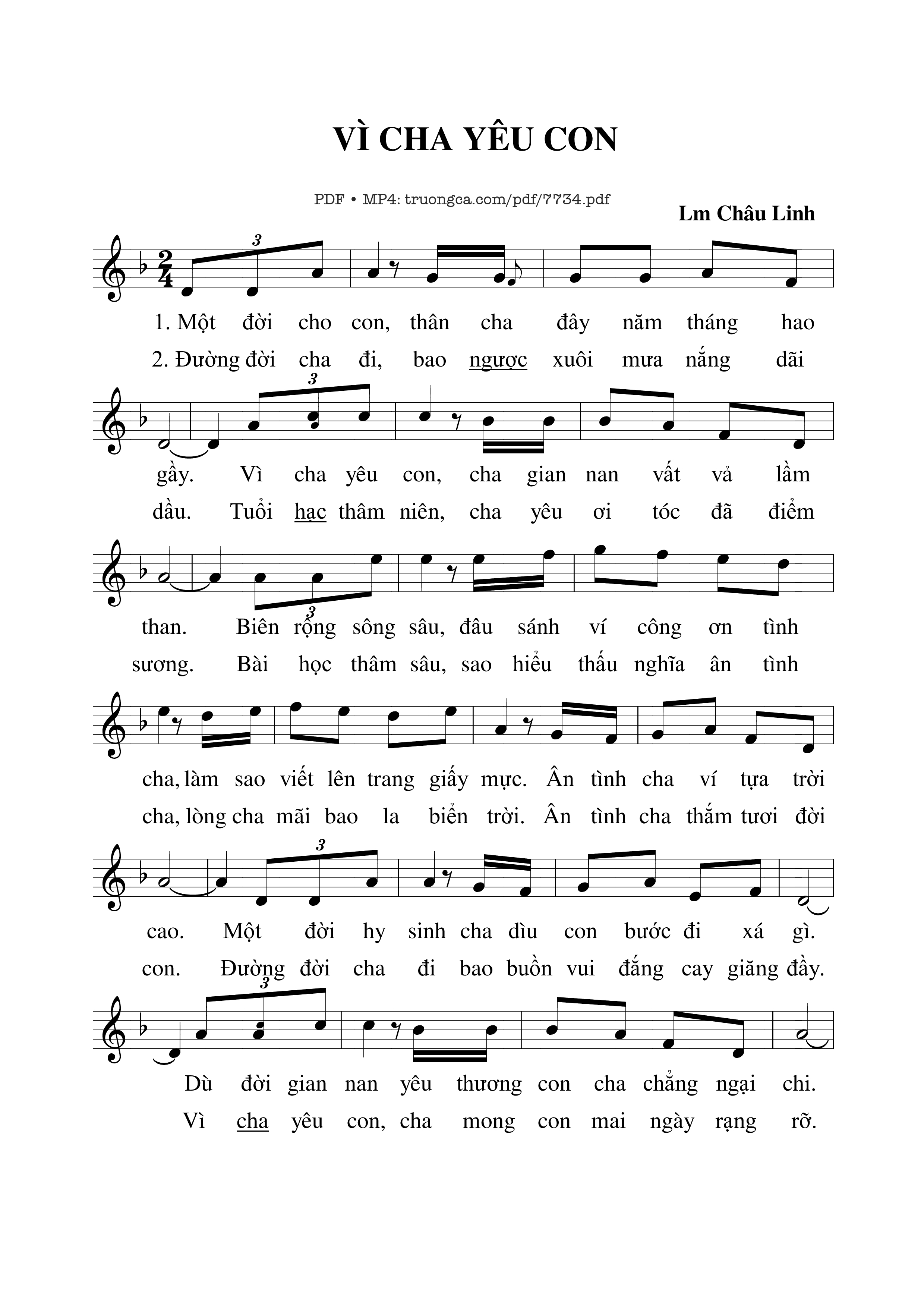 Vì Cha Yêu Con - Châu Linh