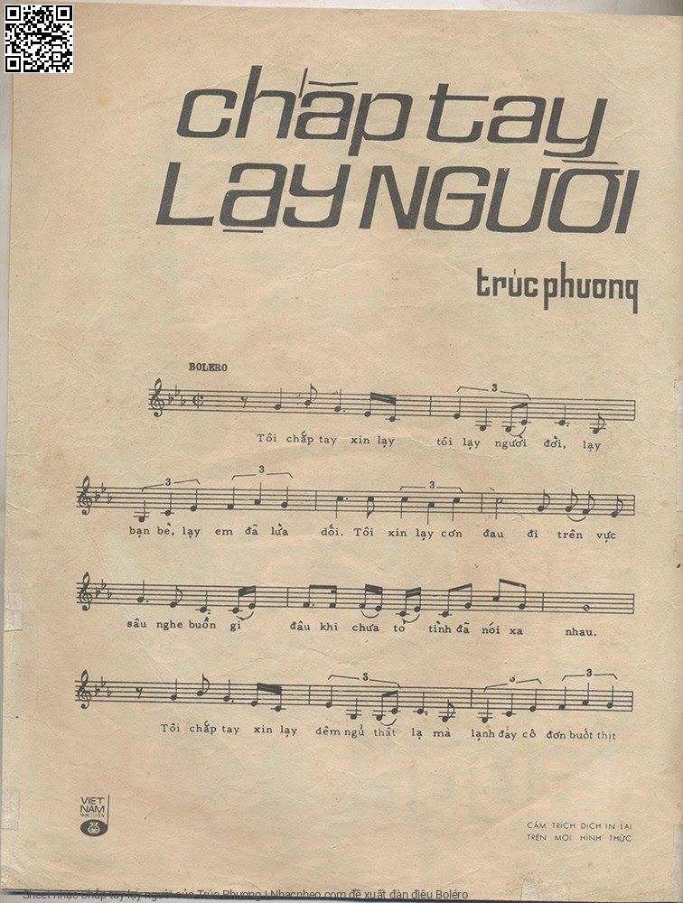 Page 2 of Sheet music PDF Chắp tay lạy người - Trúc Phương