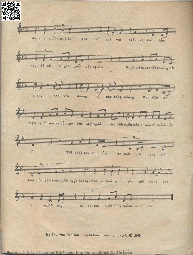 Page 3 of Sheet music PDF Chắp tay lạy người - Trúc Phương