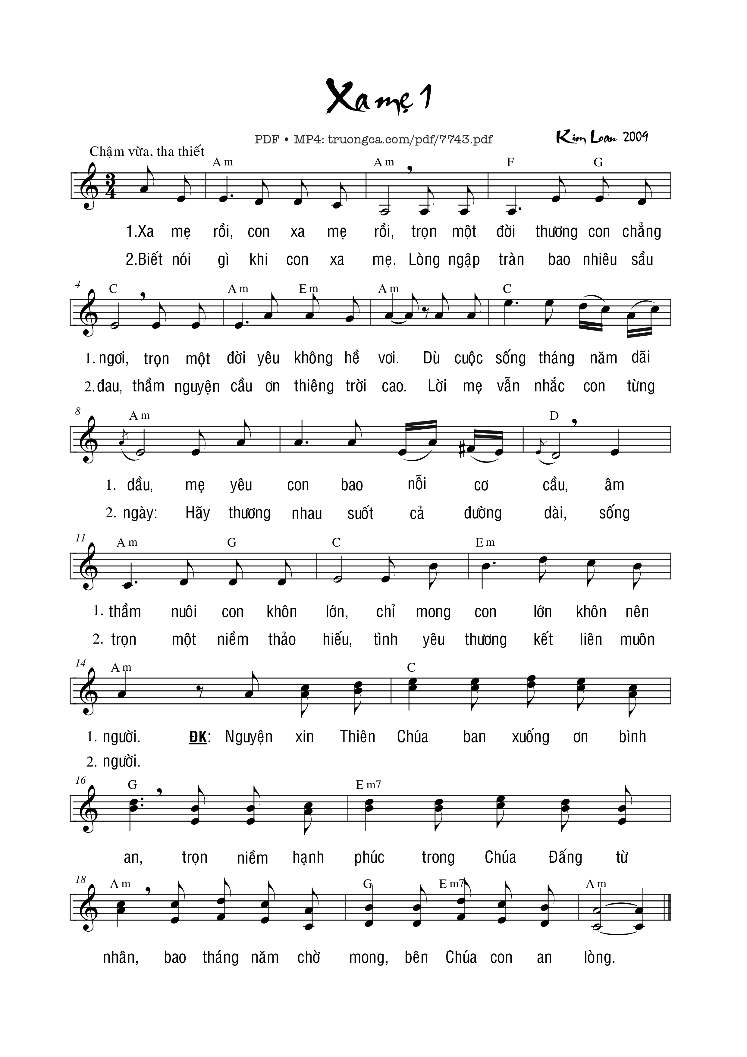 Xa Mẹ 1 - Kim Loan