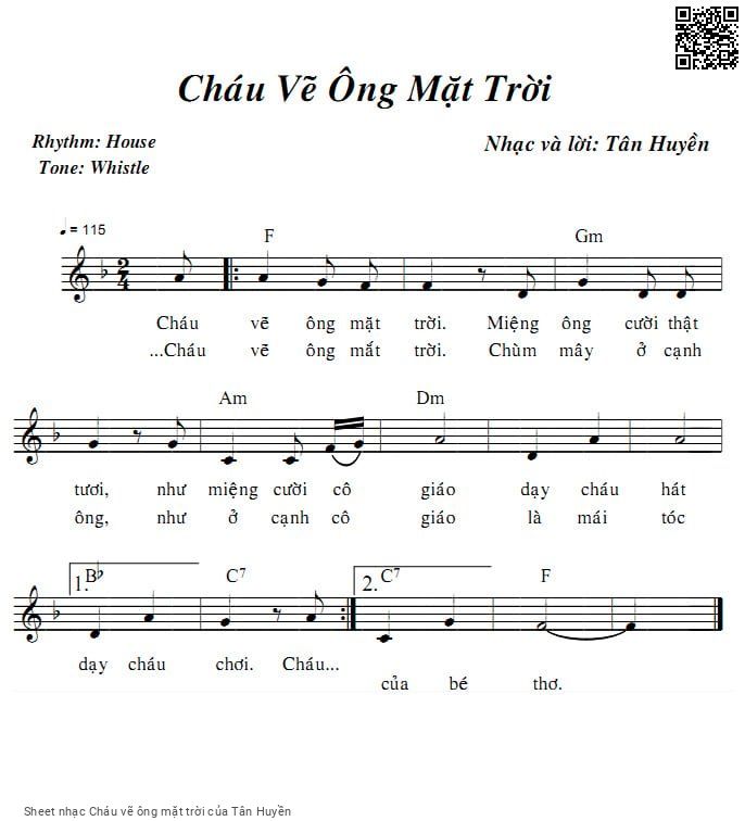 Sheet PDF of Cháu vẽ ông mặt trời