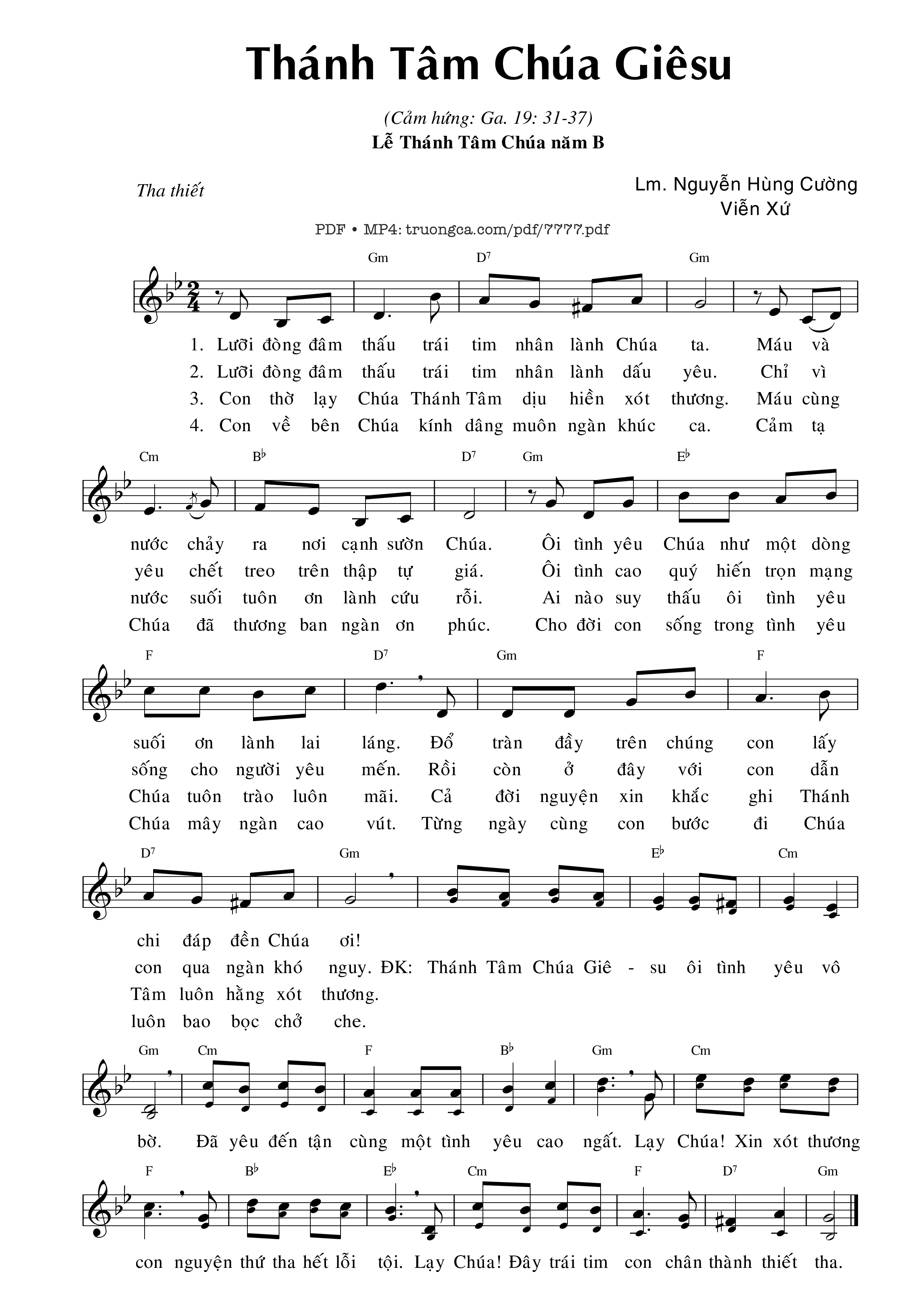 Sheet PDF of Thánh Tâm Chúa Giêsu (ga. 19)